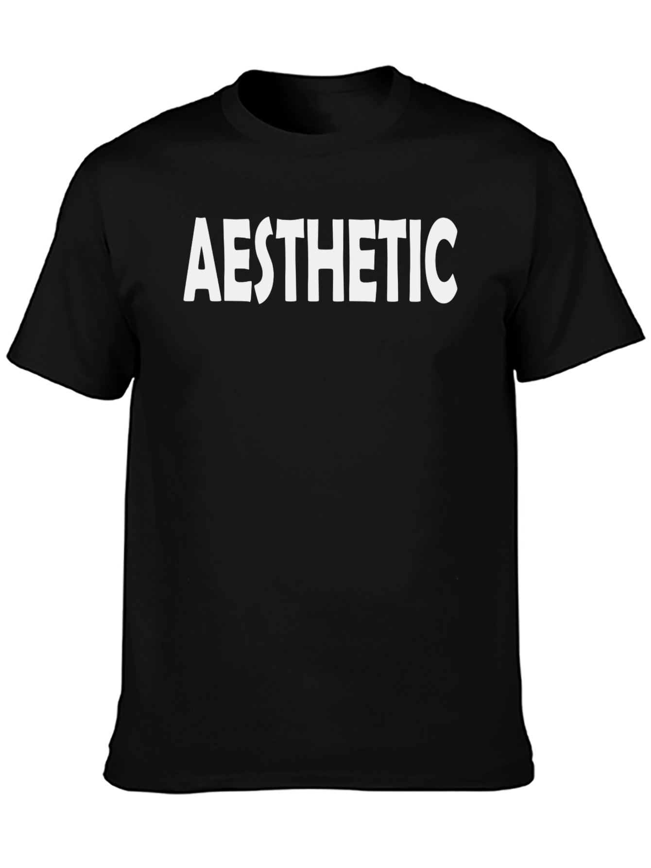 Aesthetic Graphic Tee - Mens Black Short Sleeve