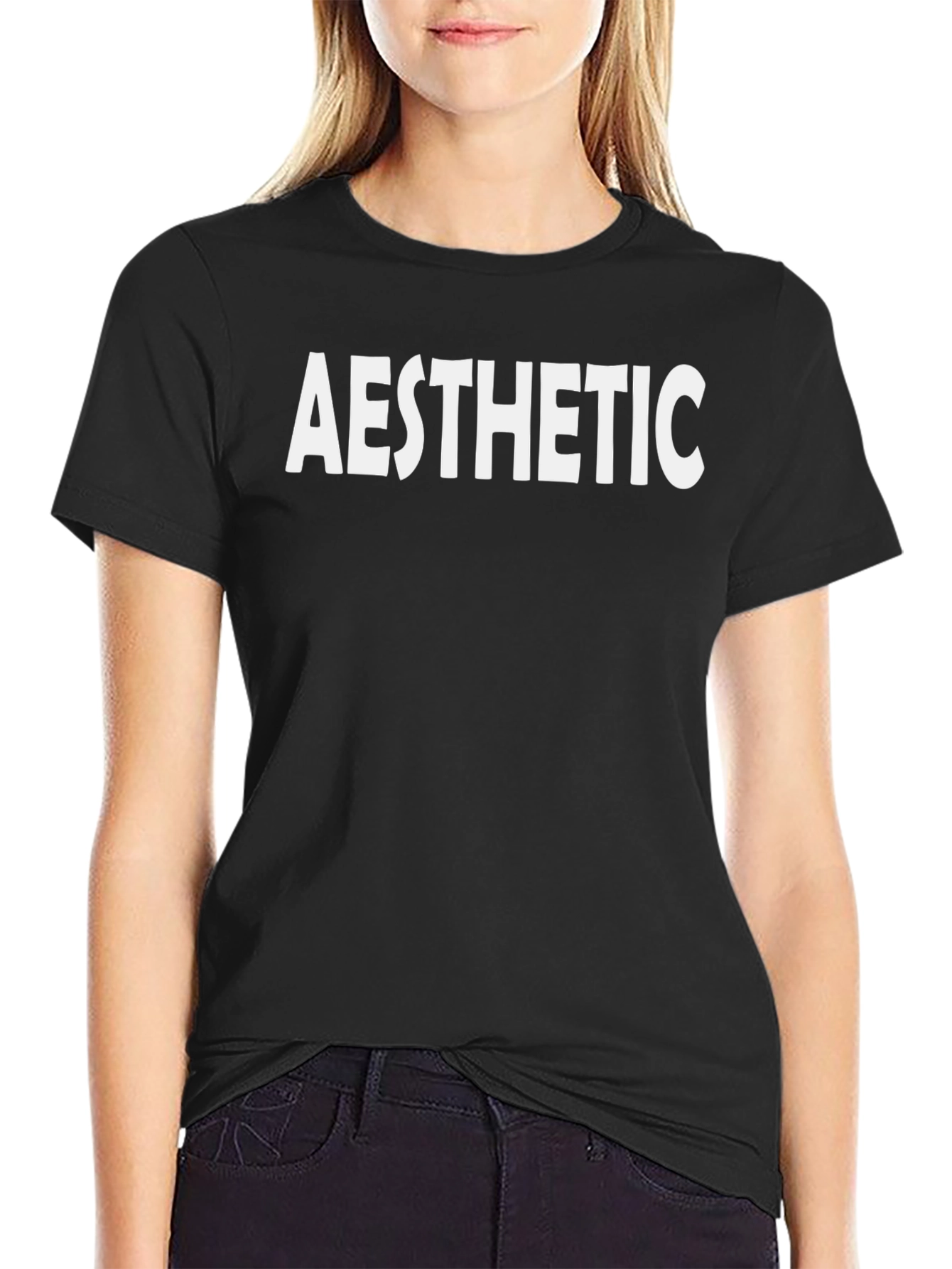 Aesthetic Graphic Tee - Mens Black Short Sleeve