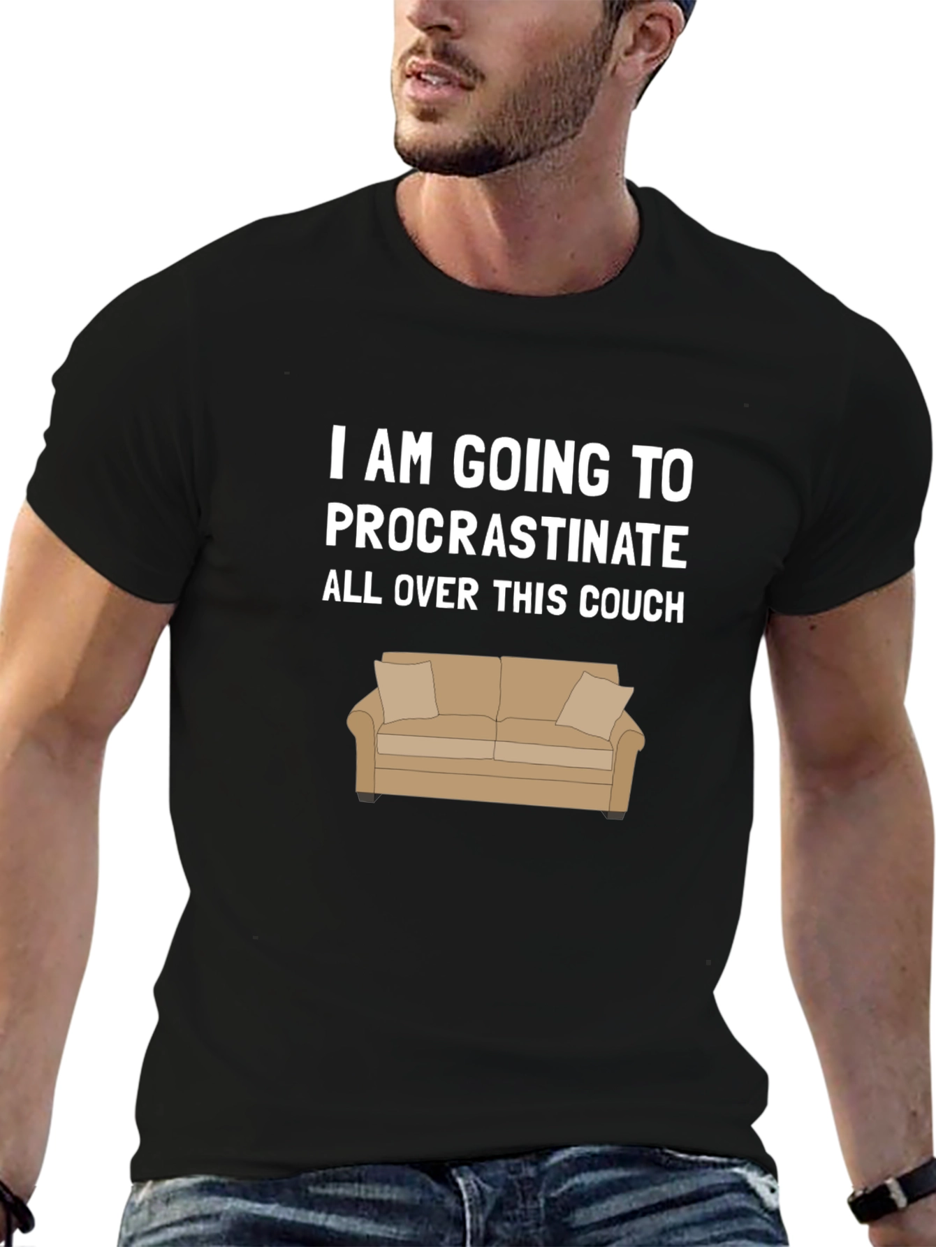 Procrastinate on Couch Graphic T-Shirt