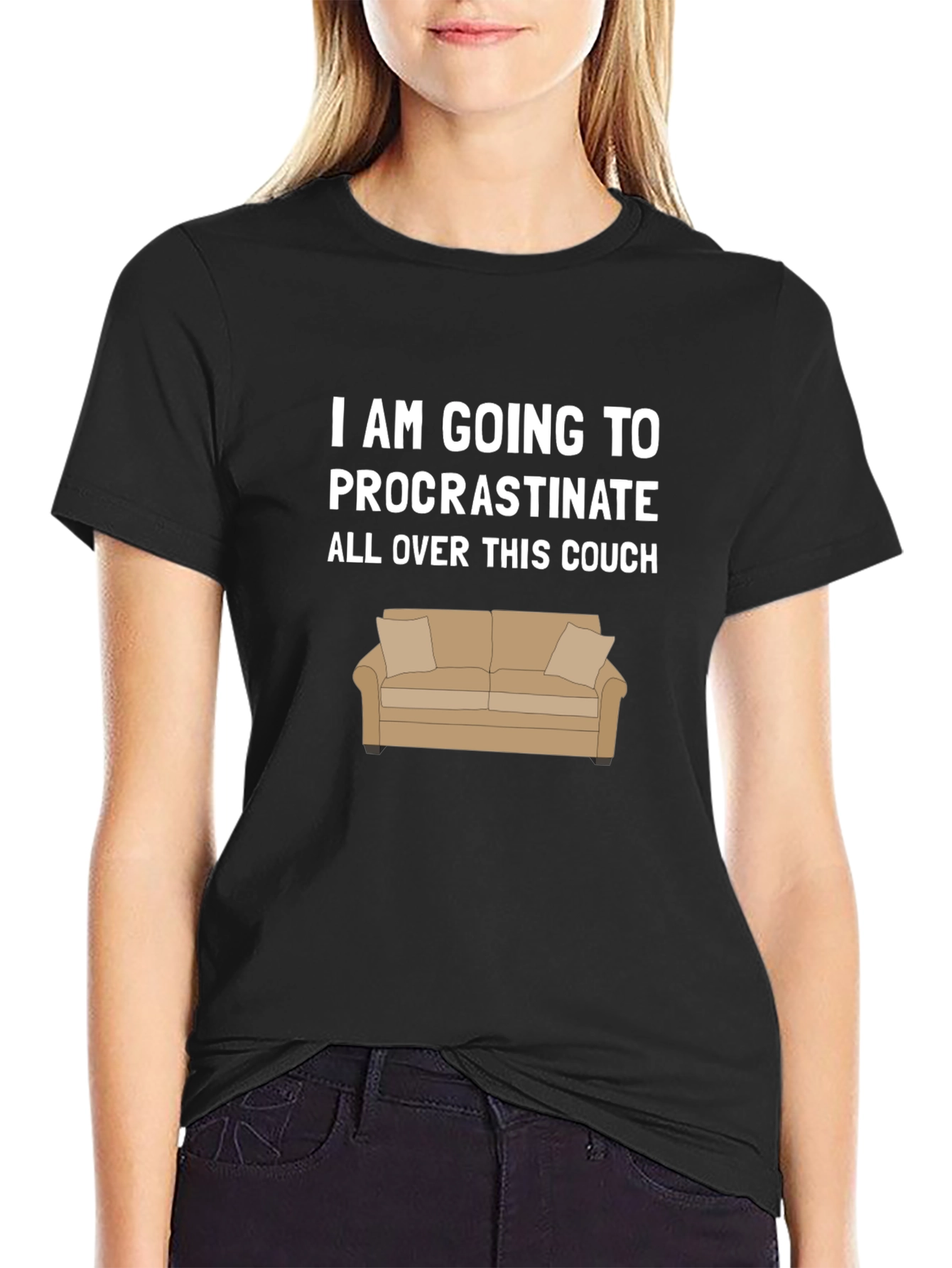 Procrastinate on Couch Graphic T-Shirt