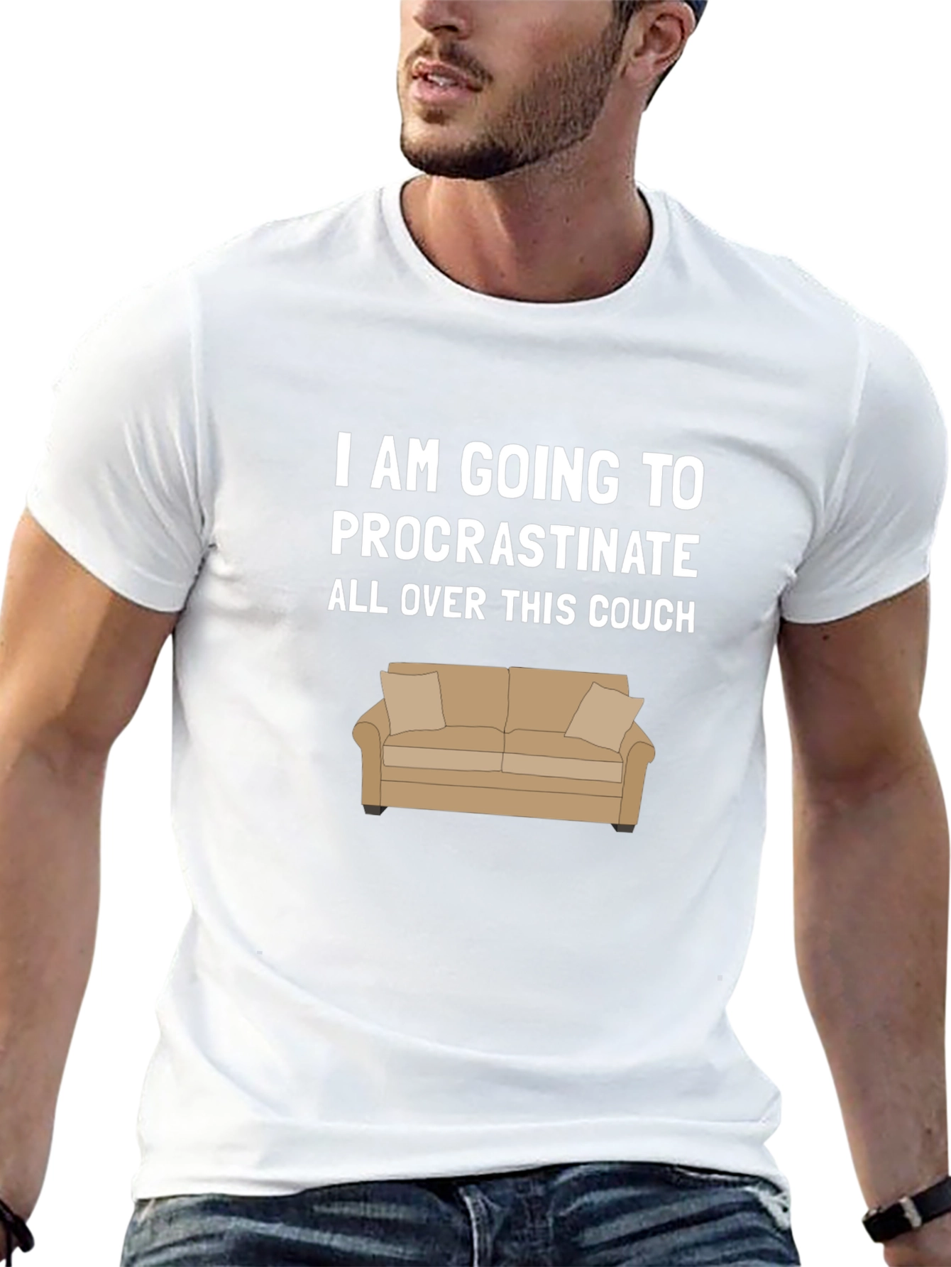 Procrastinate on Couch Graphic T-Shirt
