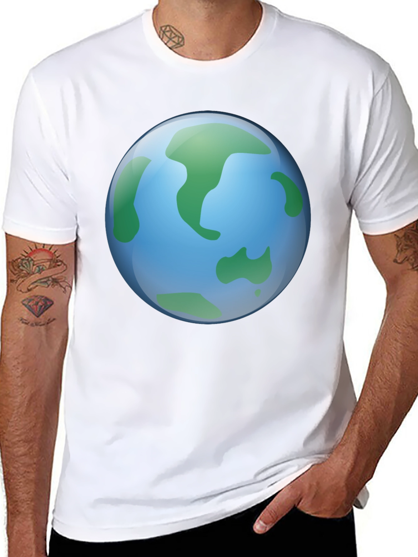 Earth Graphic Black T-Shirt