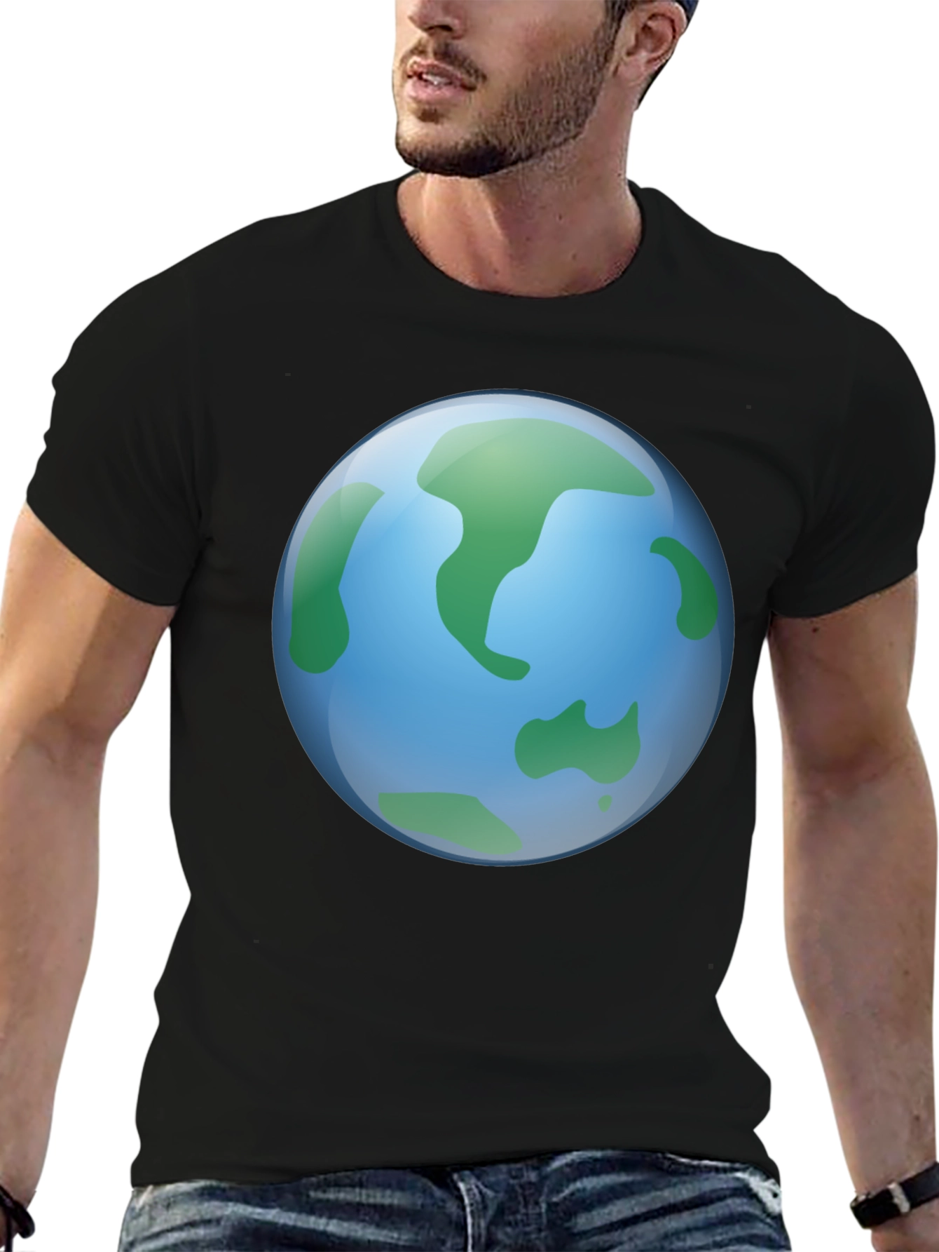 Earth Graphic Black T-Shirt