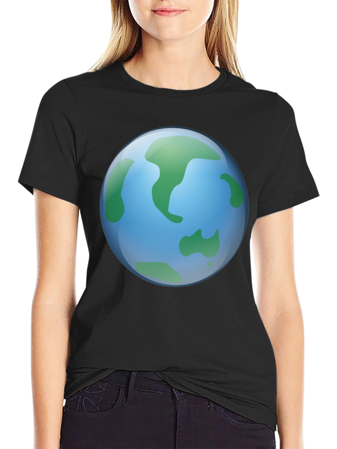 Earth Graphic Black T-Shirt