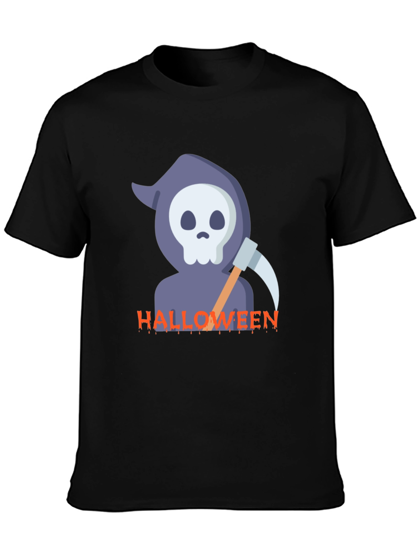 Halloween Reaper Graphic Black T-Shirt