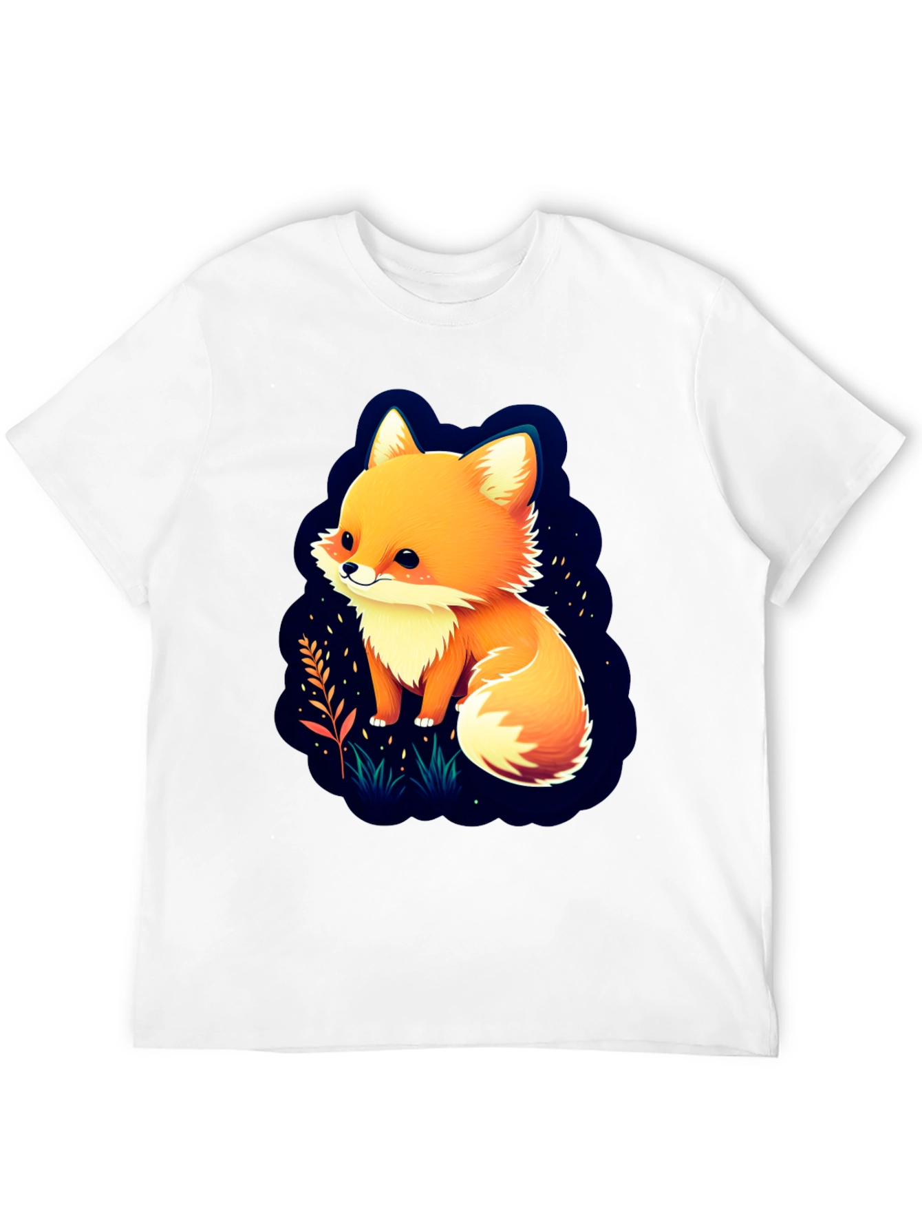 Cute Fox Graphic Tee - Soft Cotton Blend