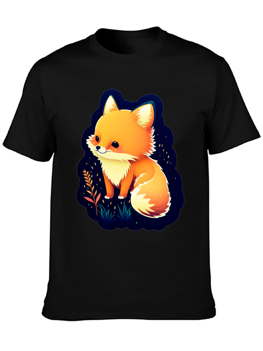 Cute Fox Graphic Tee - Soft Cotton Blend