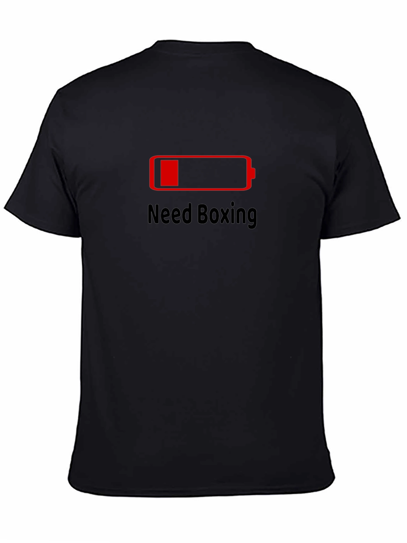Need Boxing Low Battery Black T-Shirt