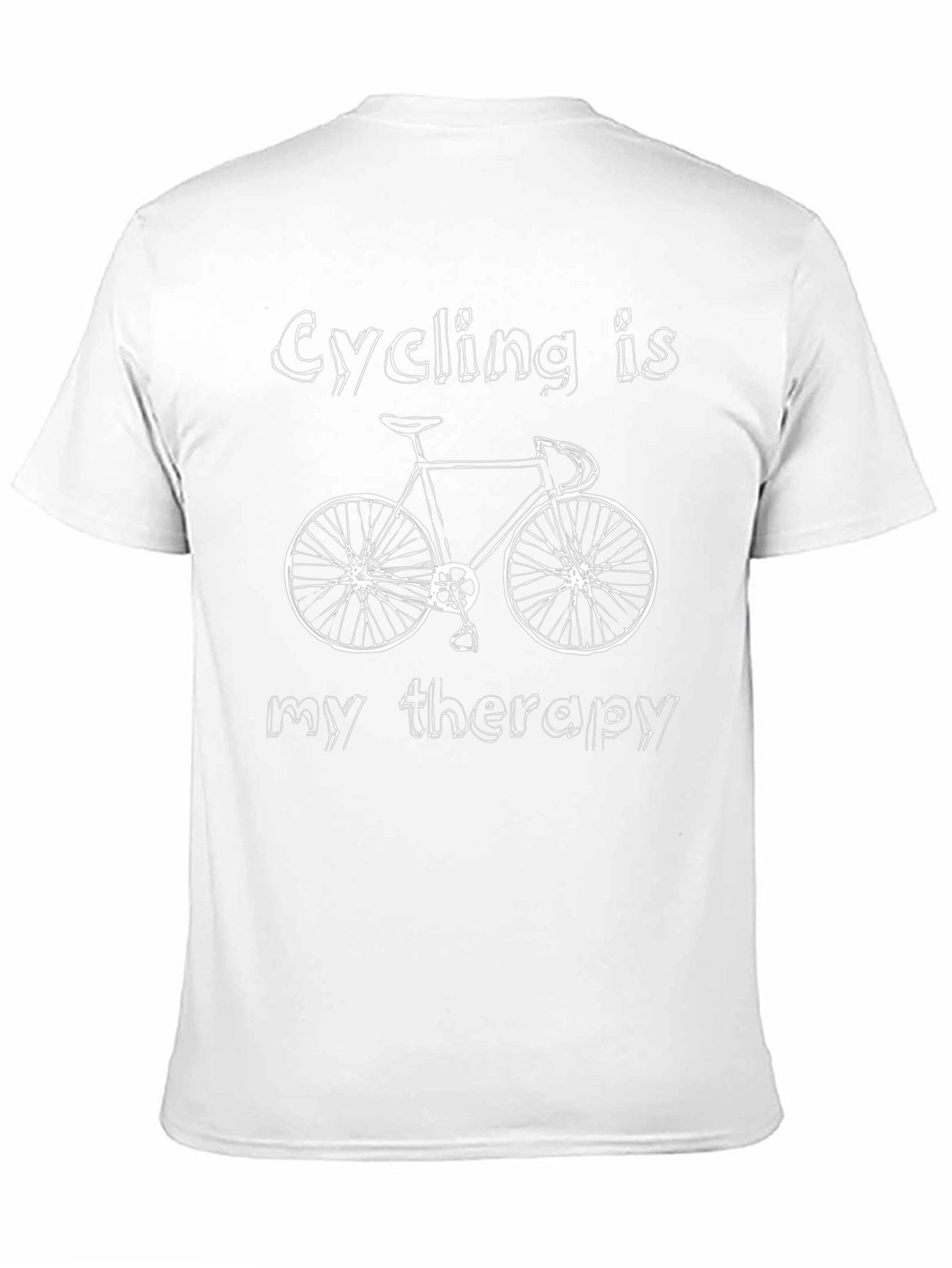 Cycling Is My Therapy Graphic Tee - Black