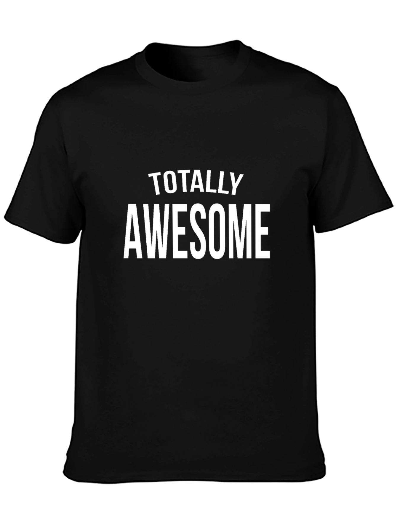 Totally Awesome Graphic Tee - Black Cotton Shirt