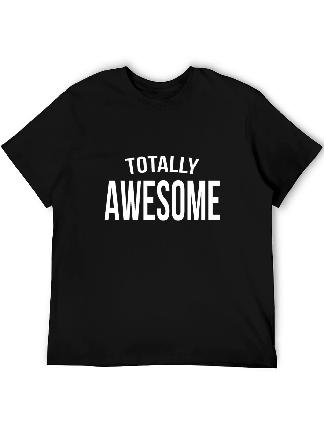 Totally Awesome Graphic Tee - Black Cotton Shirt