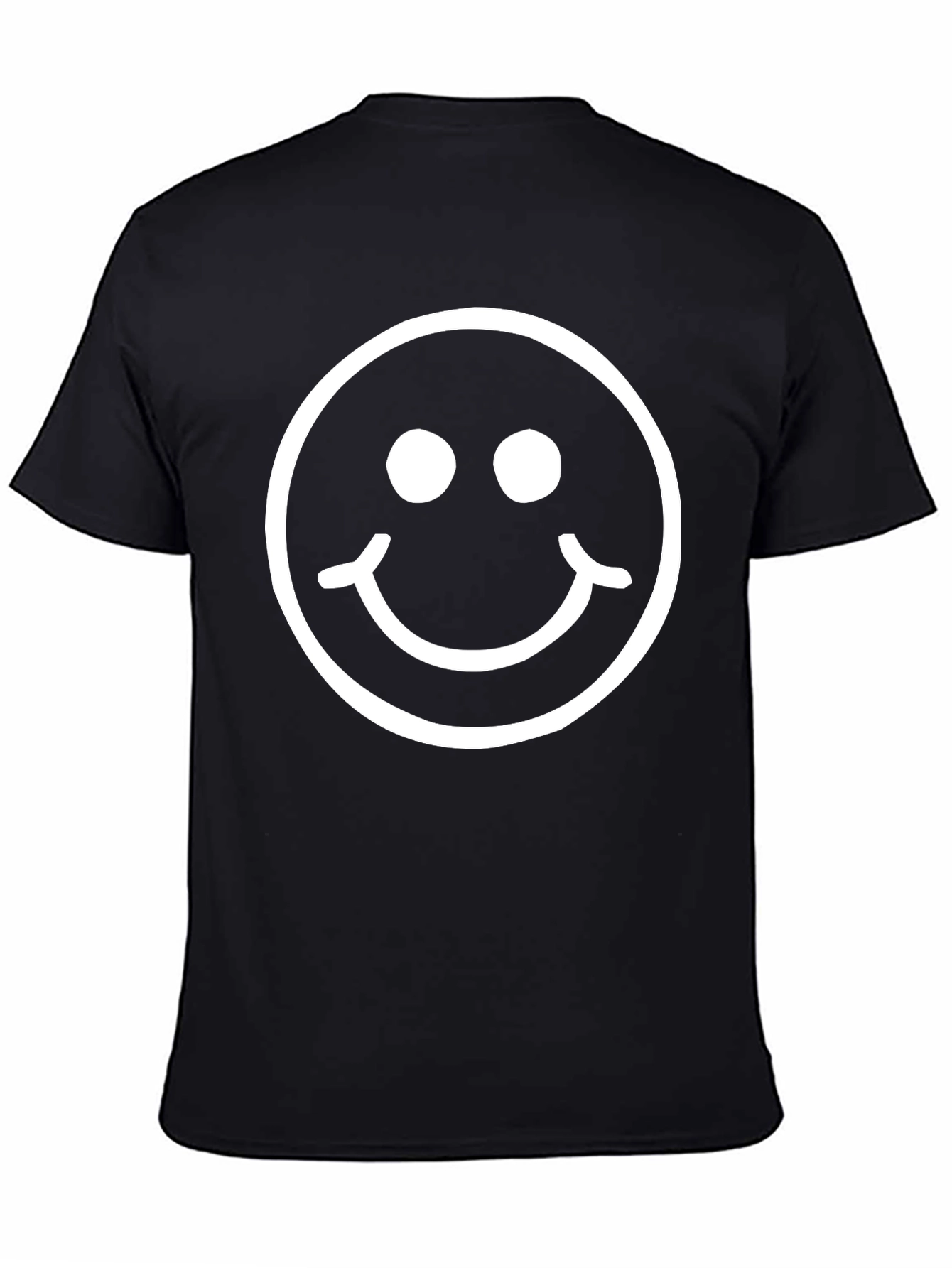Smiley Face Graphic Tee - Classic Black Comfort