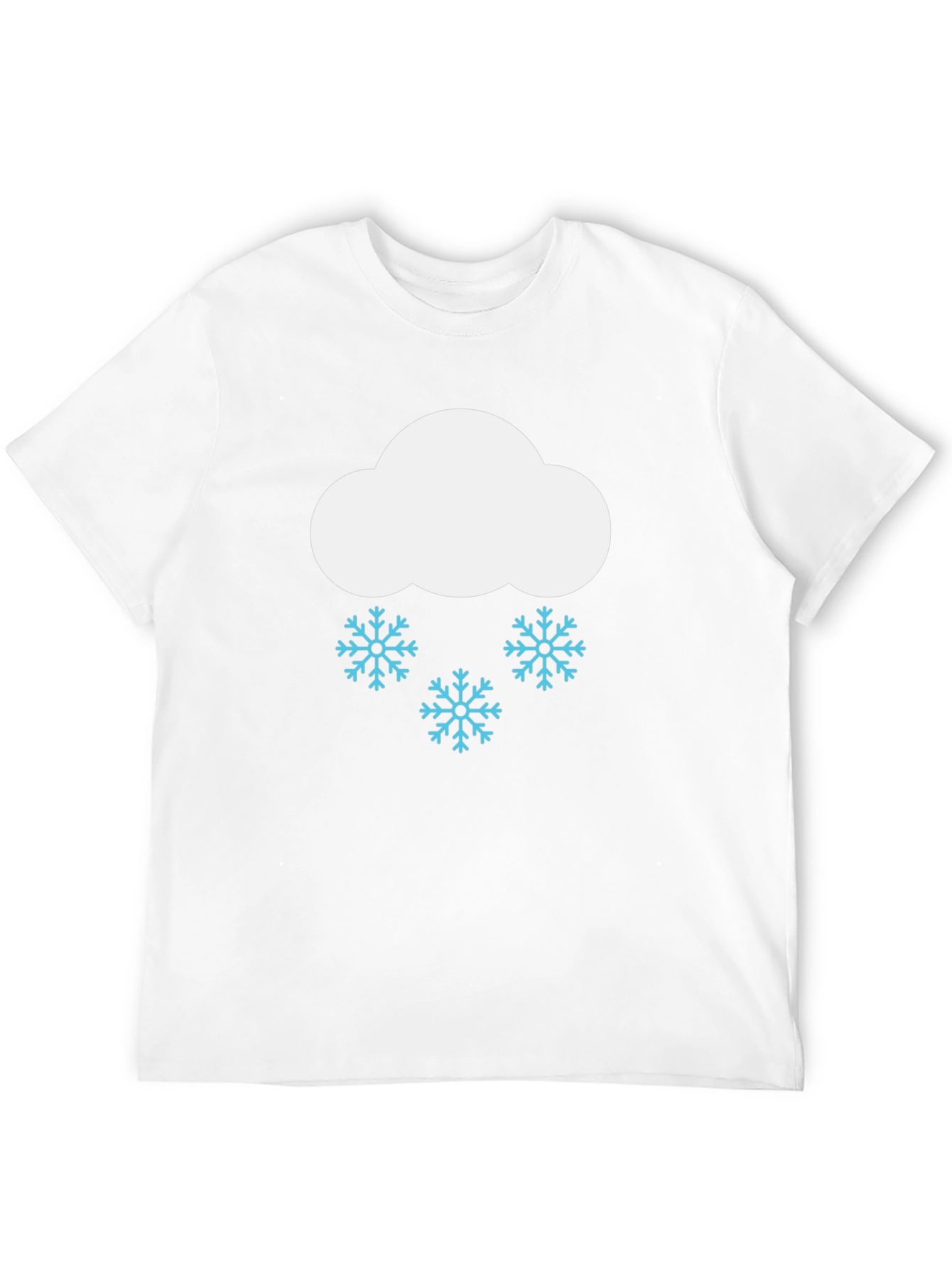 Snowy Cloud Graphic T-Shirt - Black Cotton Tee