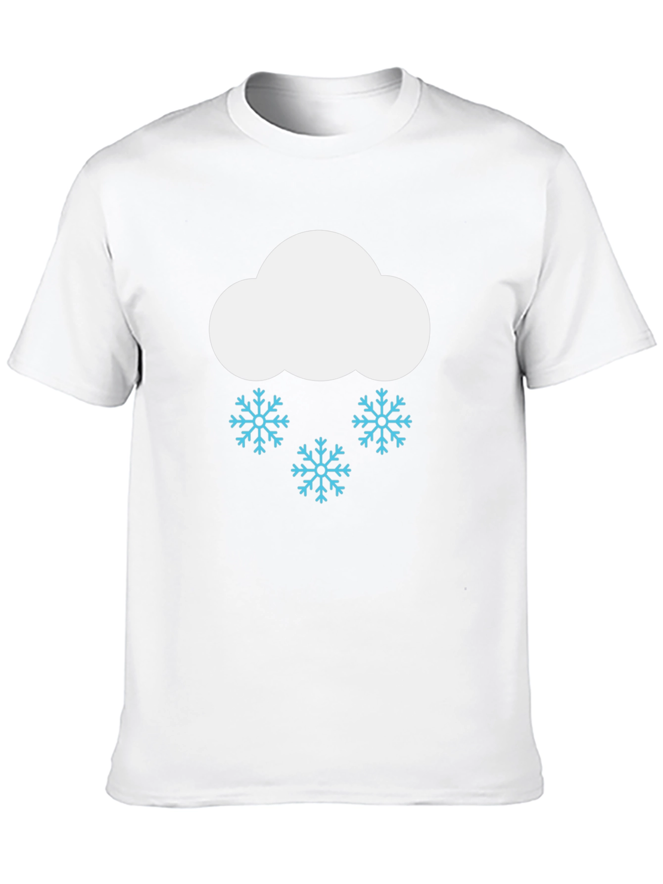 Snowy Cloud Graphic T-Shirt - Black Cotton Tee