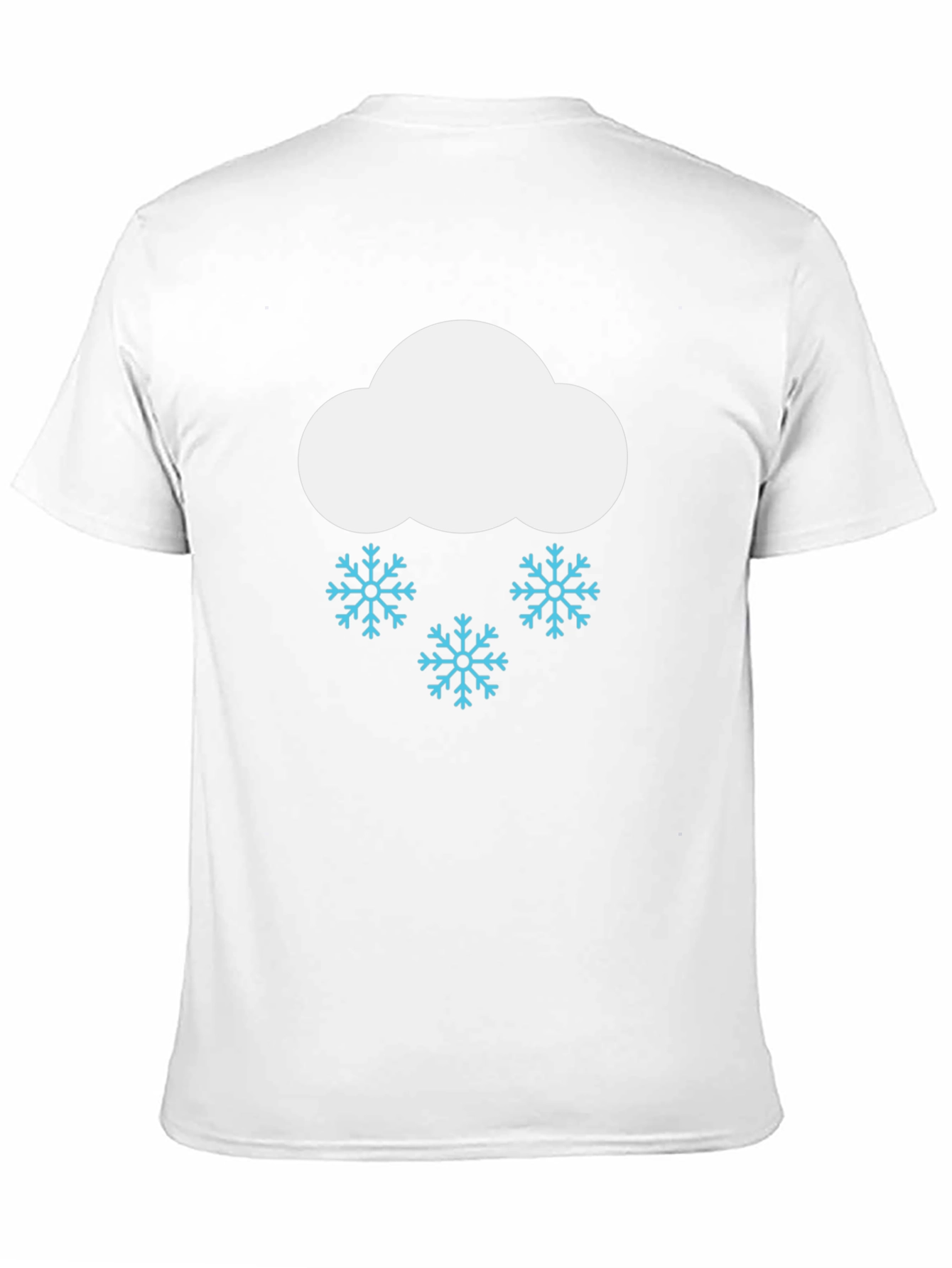 Snowy Cloud Graphic T-Shirt - Black Cotton Tee