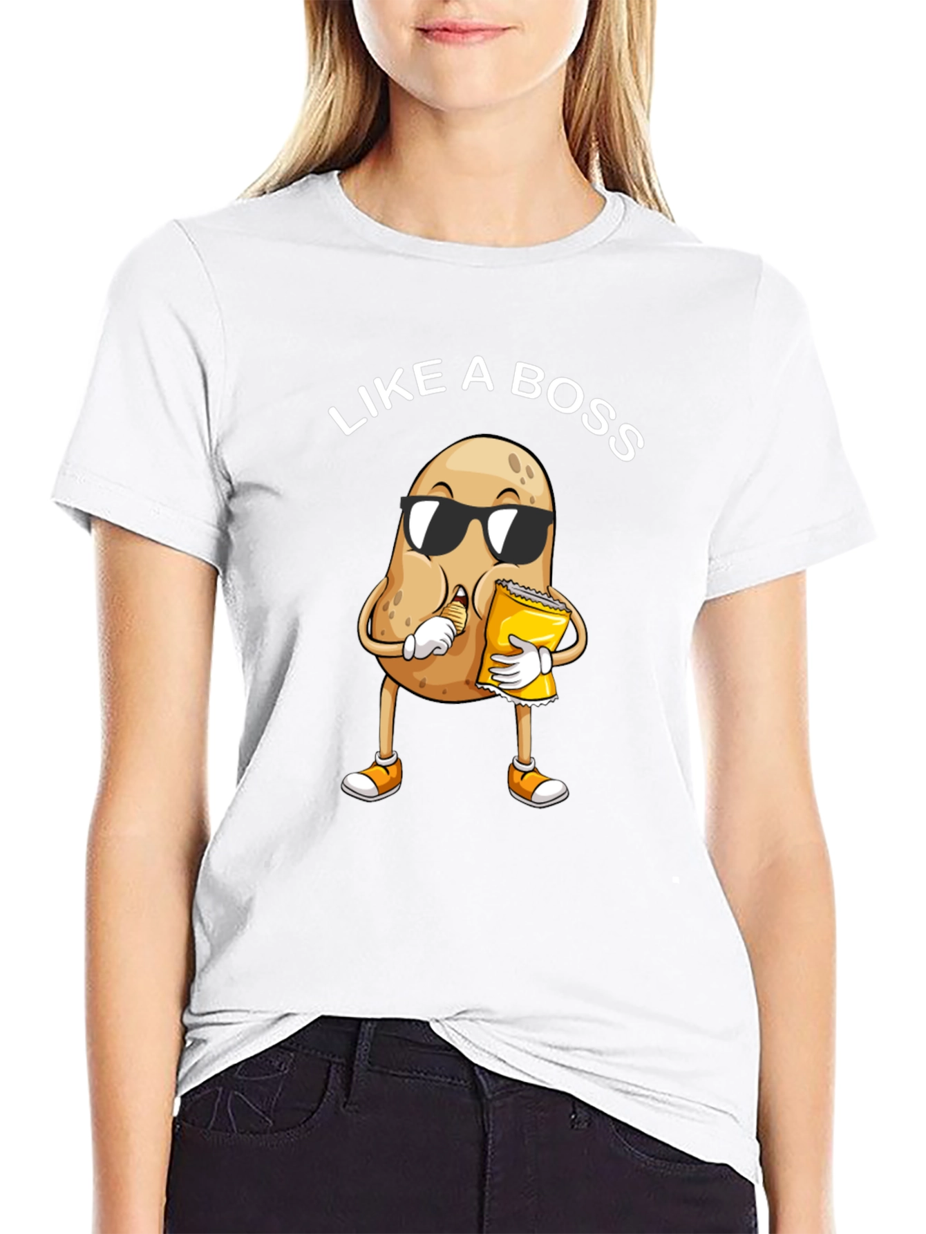 Like a Boss Potato Graphic T-Shirt