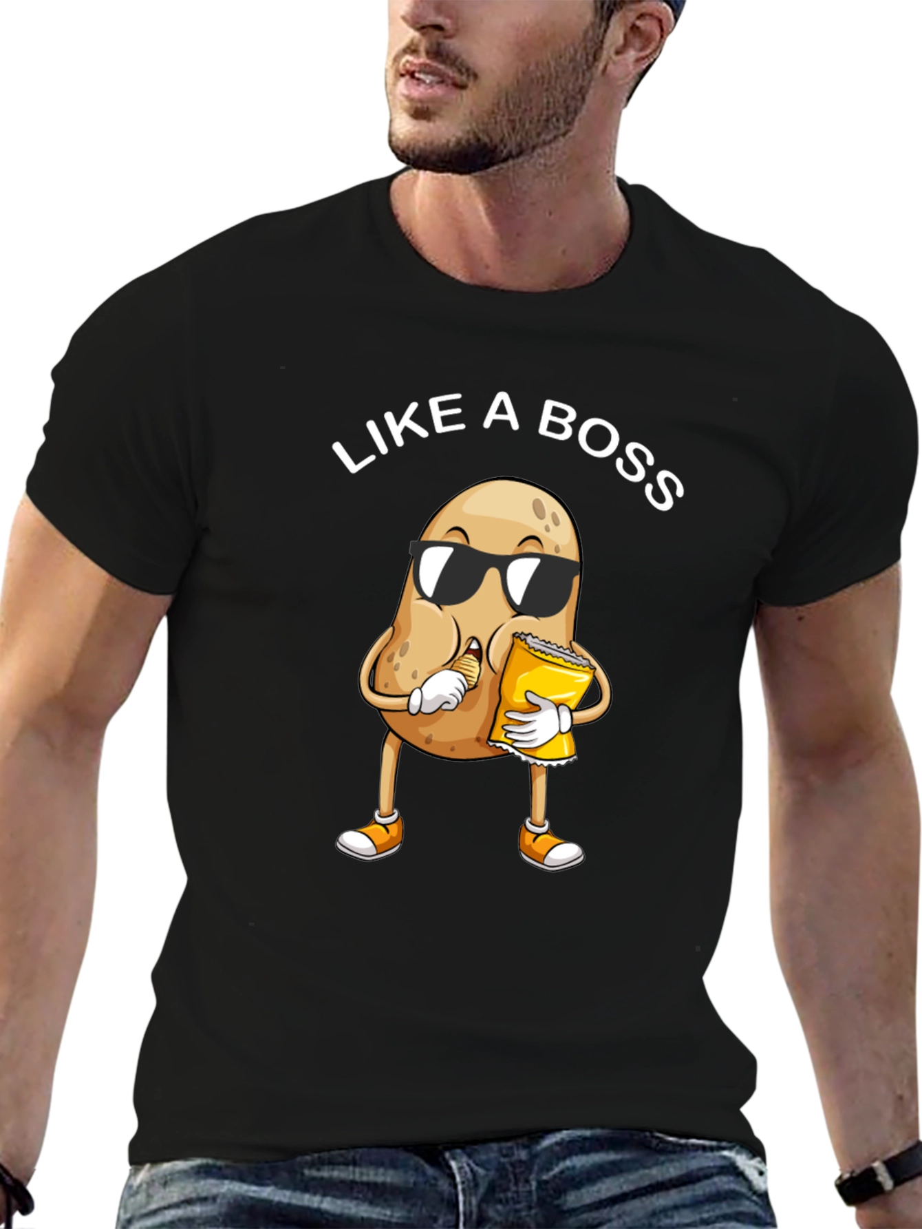 Like a Boss Potato Graphic T-Shirt