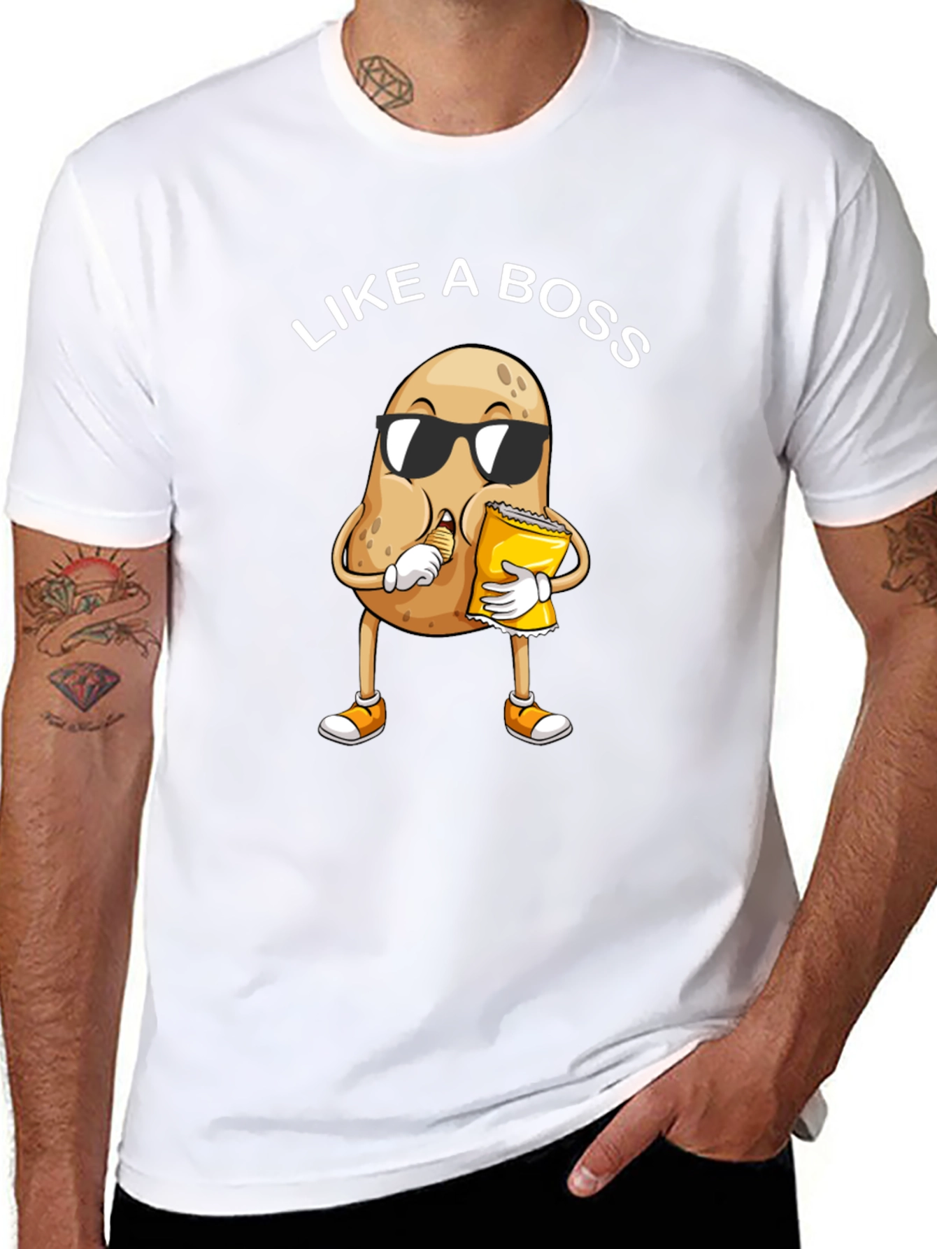 Like a Boss Potato Graphic T-Shirt