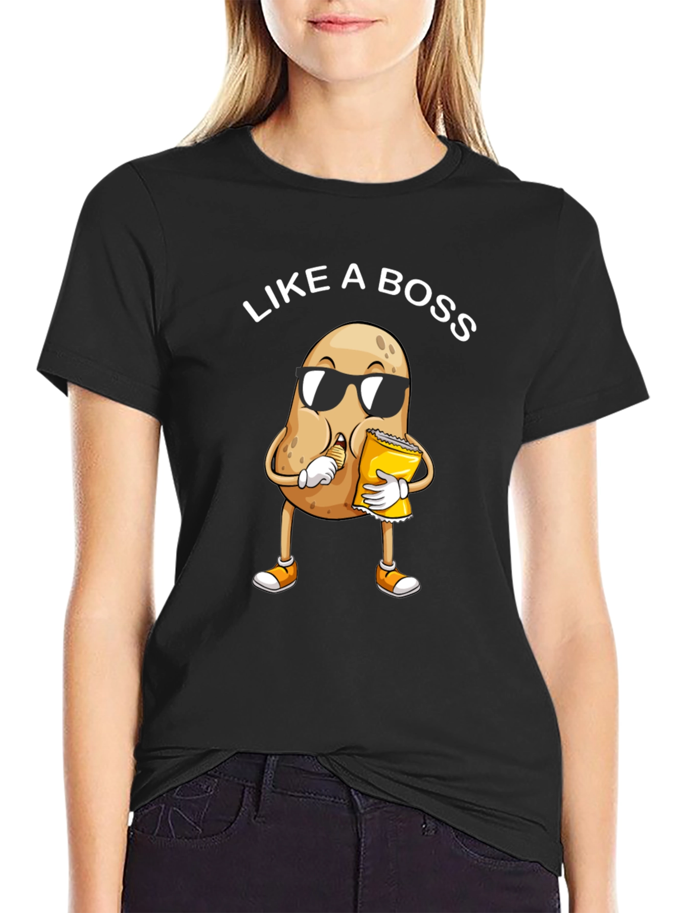 Like a Boss Potato Graphic T-Shirt
