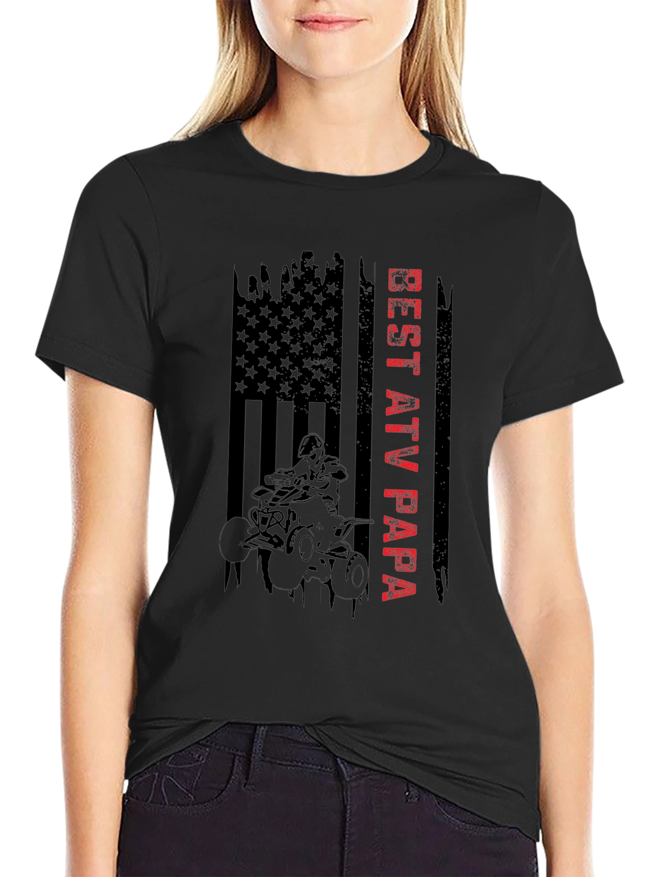 Best ATV Papa Graphic T-Shirt