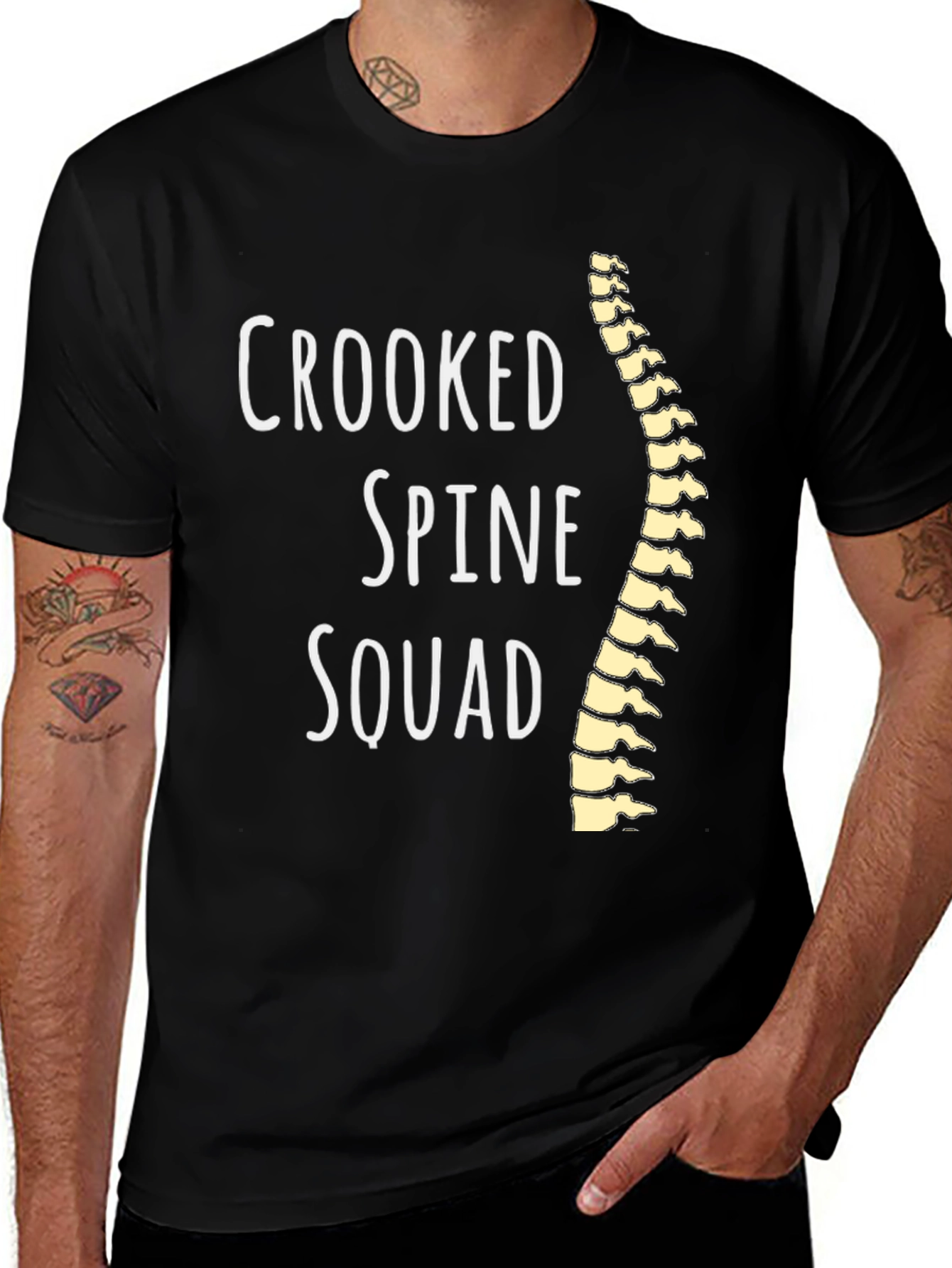 Crooked Spine Squad Graphic T-Shirt