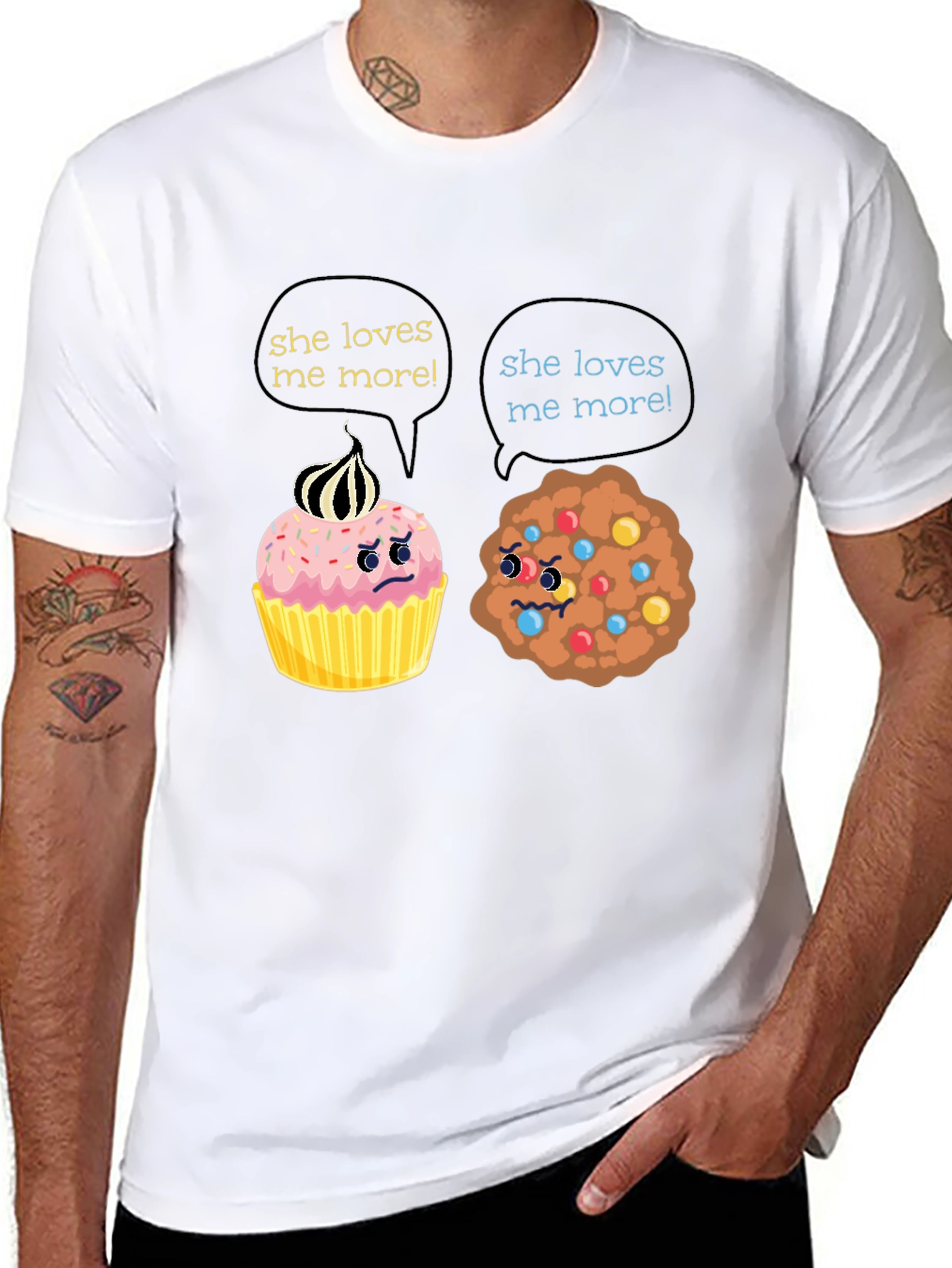 Funny She Loves Me More T-Shirt