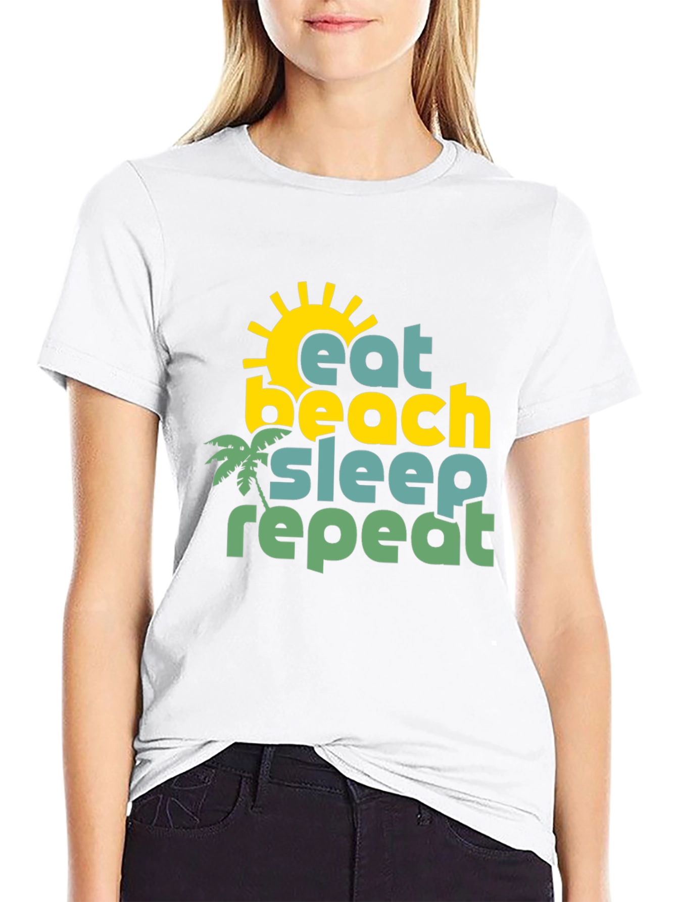 Eat Beach Sleep Repeat Graphic T-Shirt