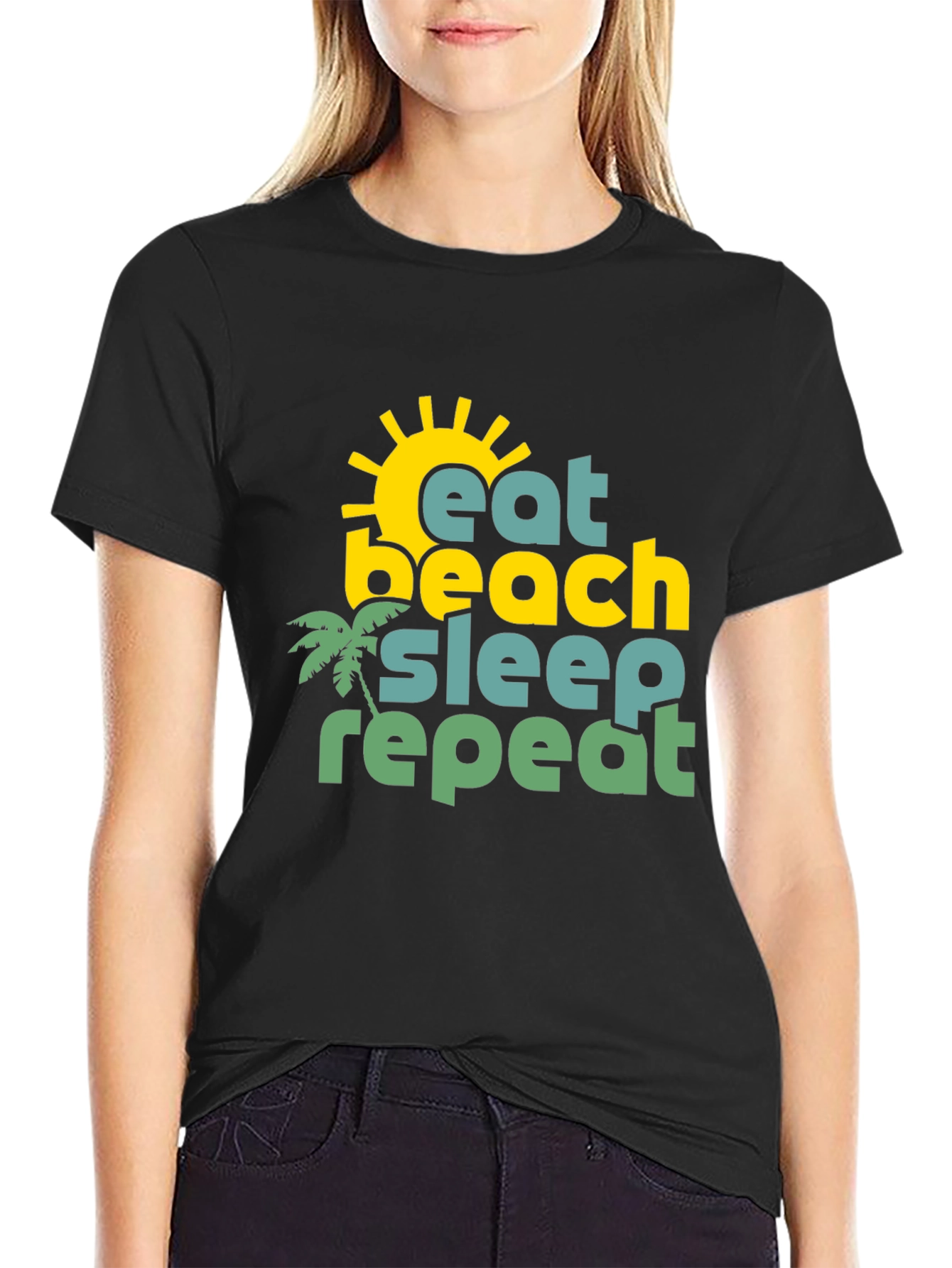Eat Beach Sleep Repeat Graphic T-Shirt