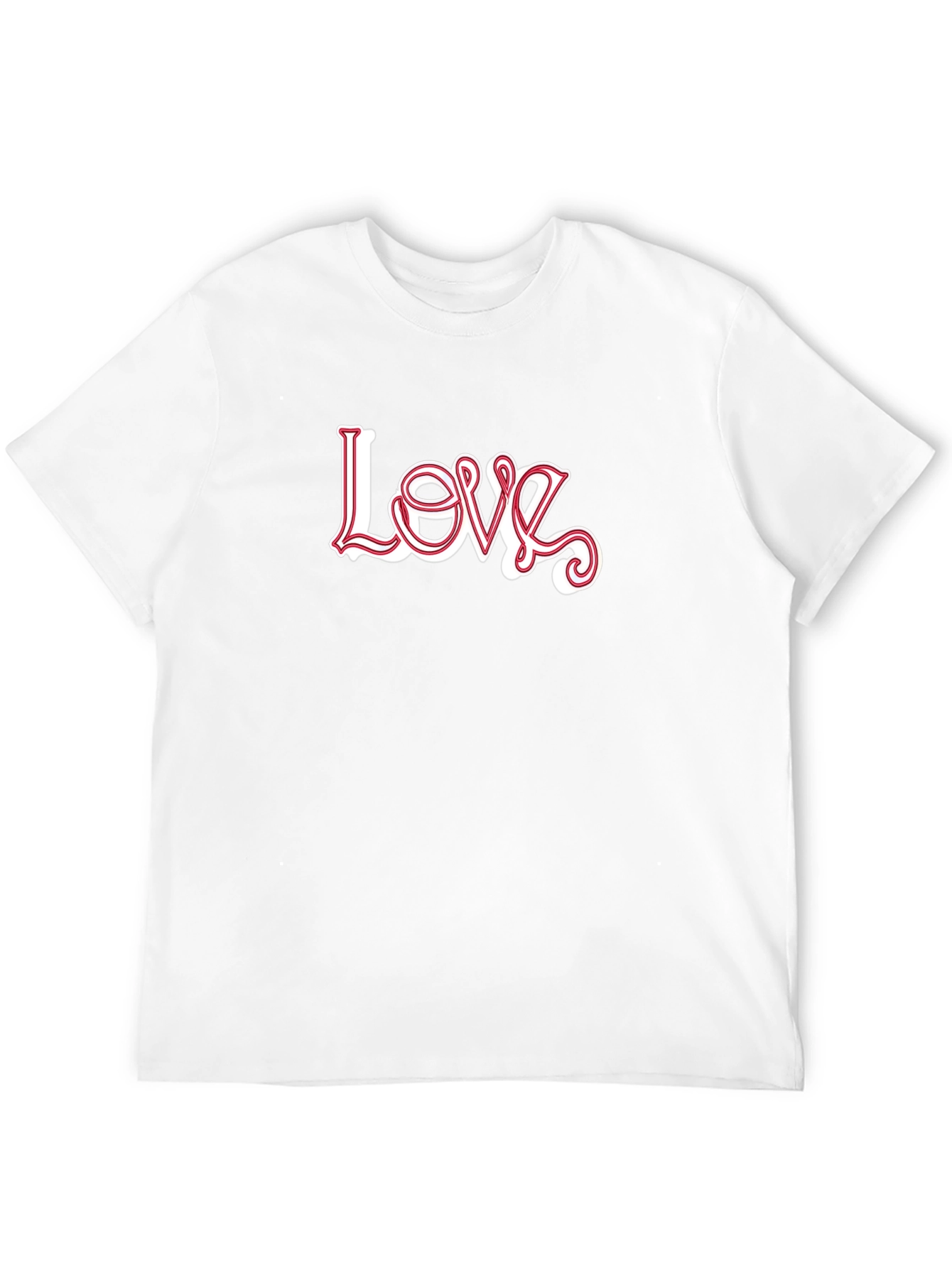 Stylish Love Graphic Print Black T-Shirt