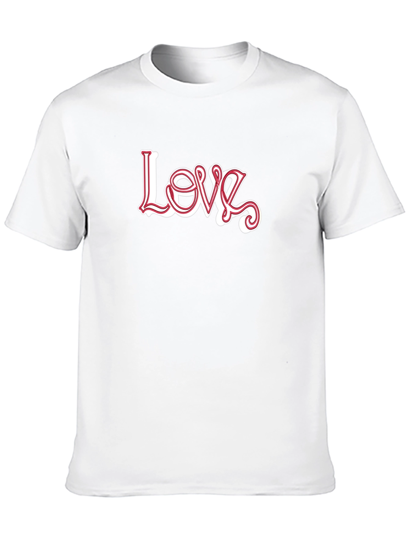 Stylish Love Graphic Print Black T-Shirt