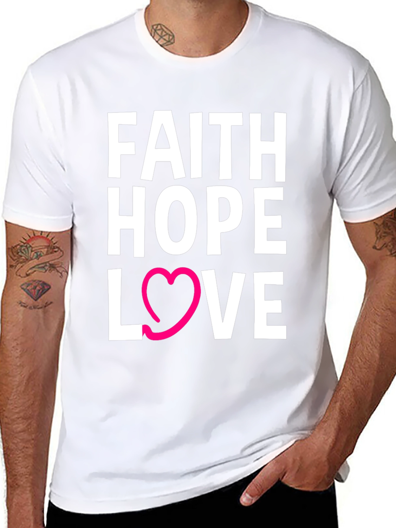 Faith Hope Love T-Shirt - Graphic Tee