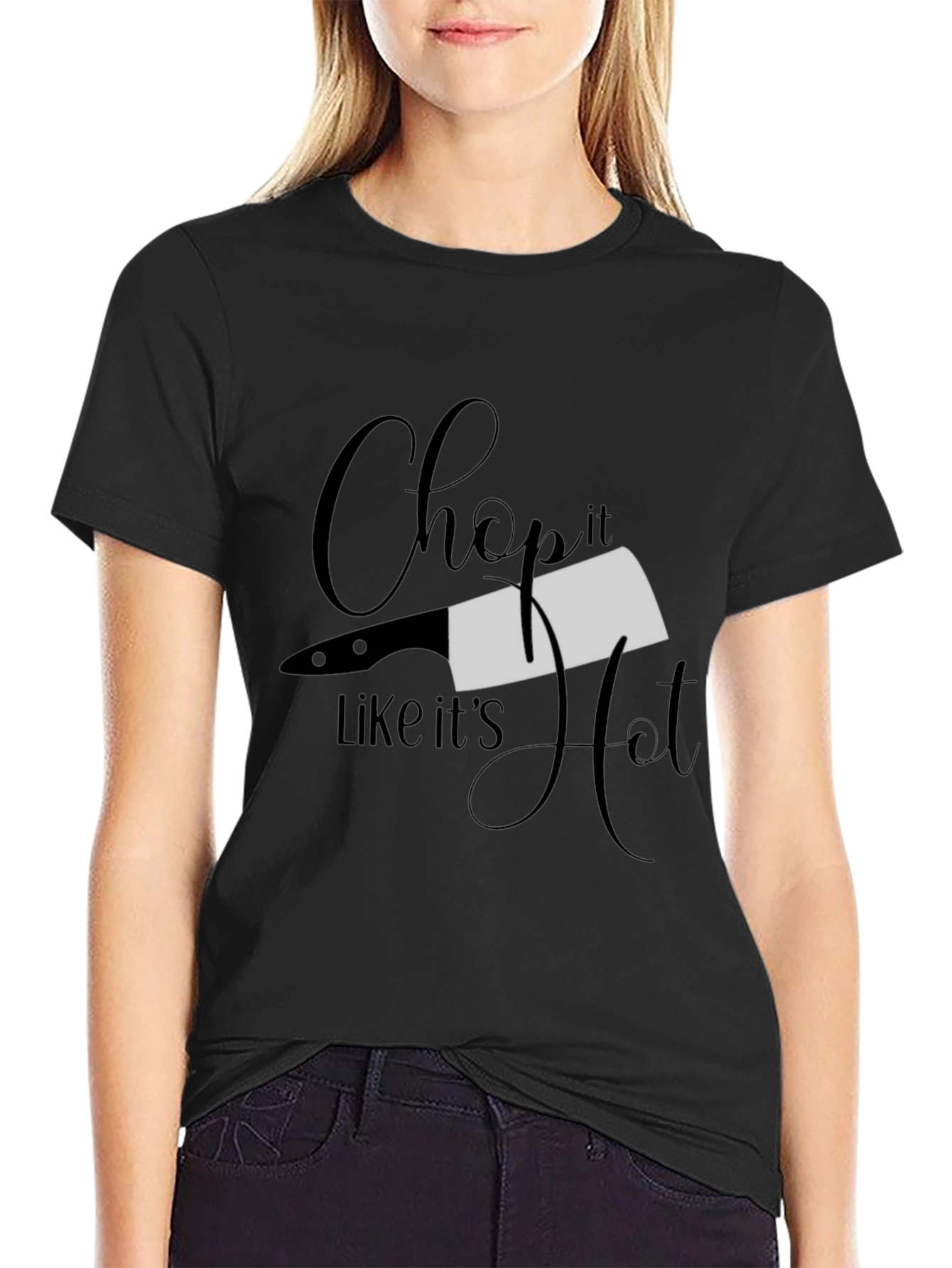 Chop it Like Its Hot Black T-Shirt