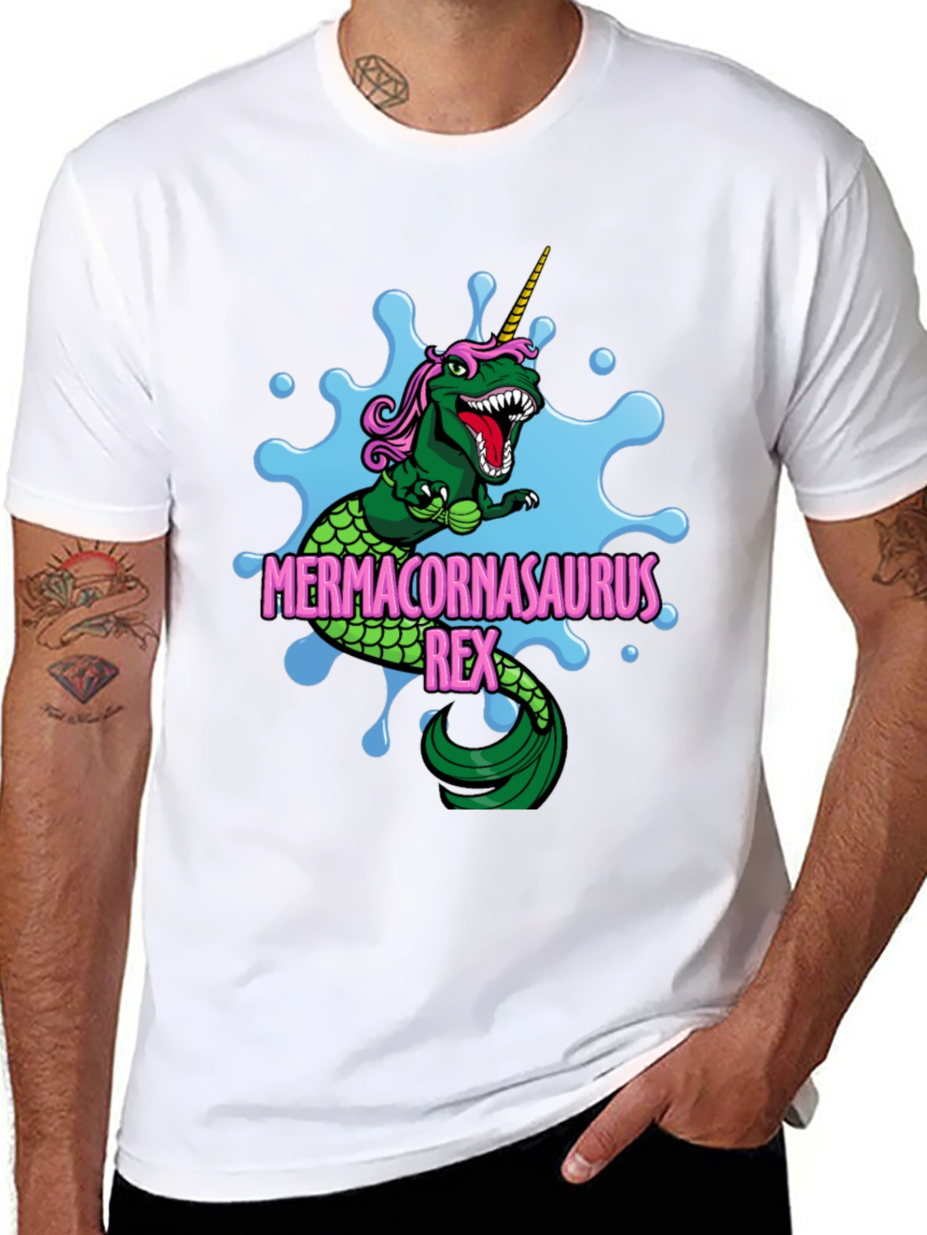 Mermacornasaurus Rex T-Shirt Funny Dinosaur Tee