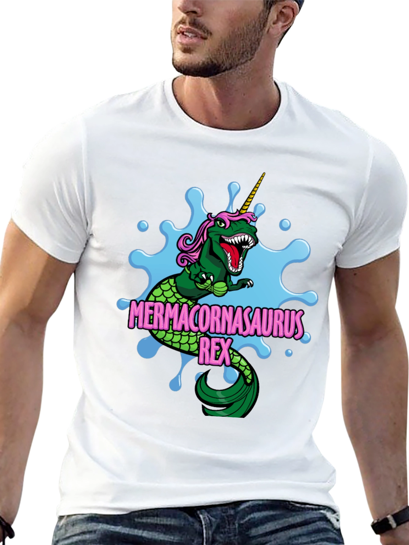 Mermacornasaurus Rex T-Shirt Funny Dinosaur Tee