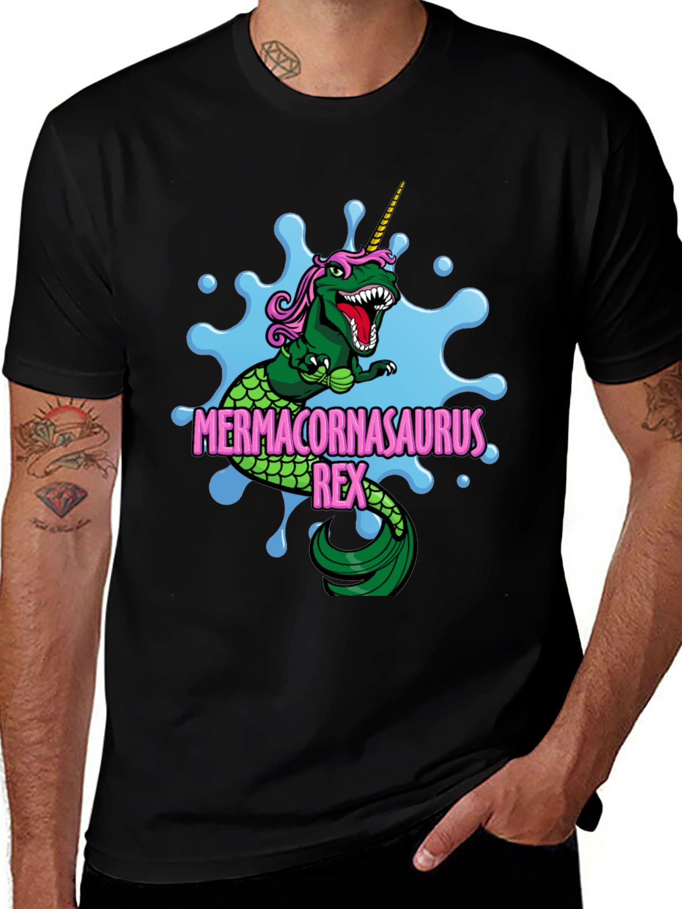 Mermacornasaurus Rex T-Shirt Funny Dinosaur Tee
