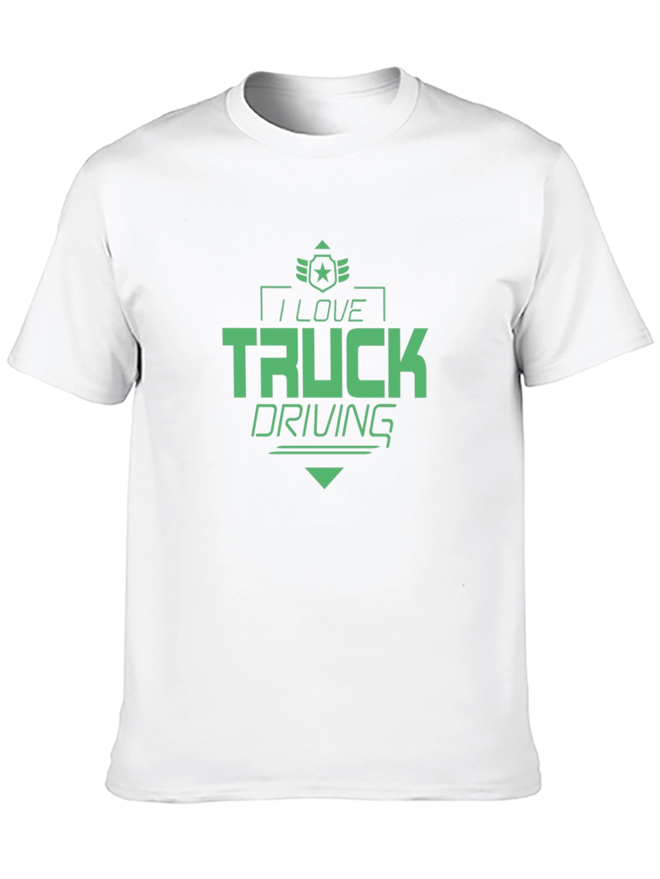 I Love Truck Driving Black T-Shirt