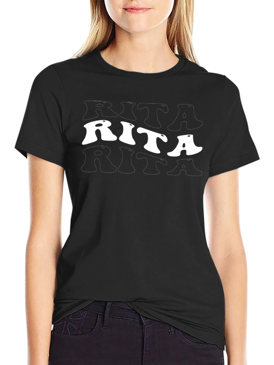 RITA Black T-Shirt - Trendy Name Tee