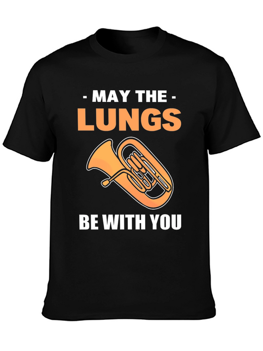 May The Lungs Be With You Tuba Player Black T-Shirt