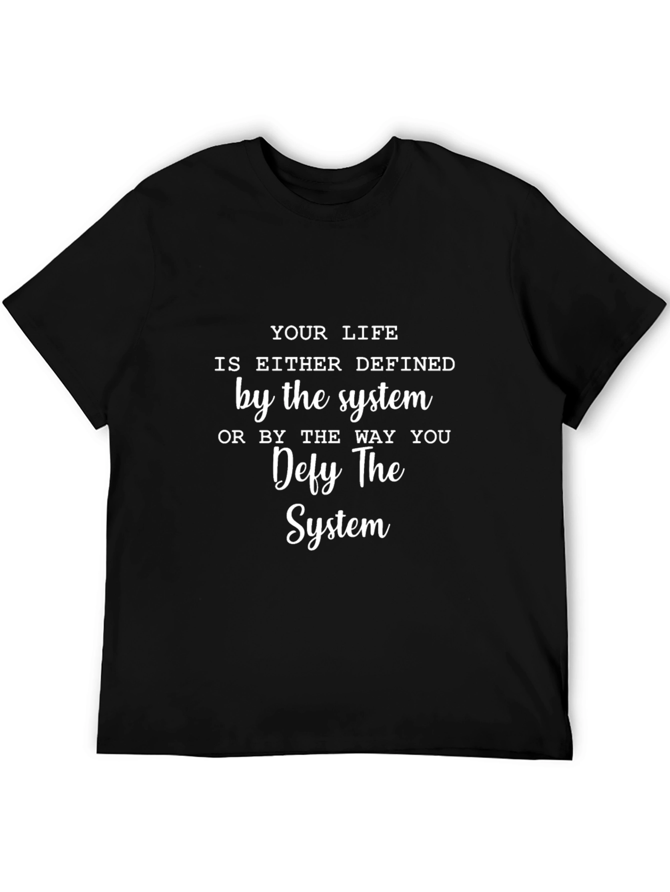 Defy The System Graphic T-Shirt - Unique Trendy Top