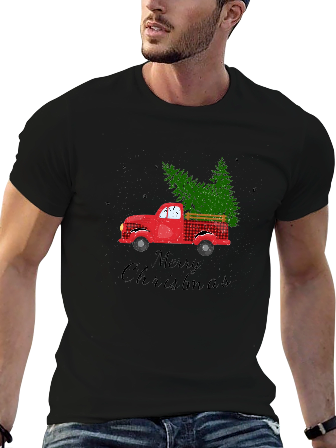 Festive Christmas Truck Graphic Tee