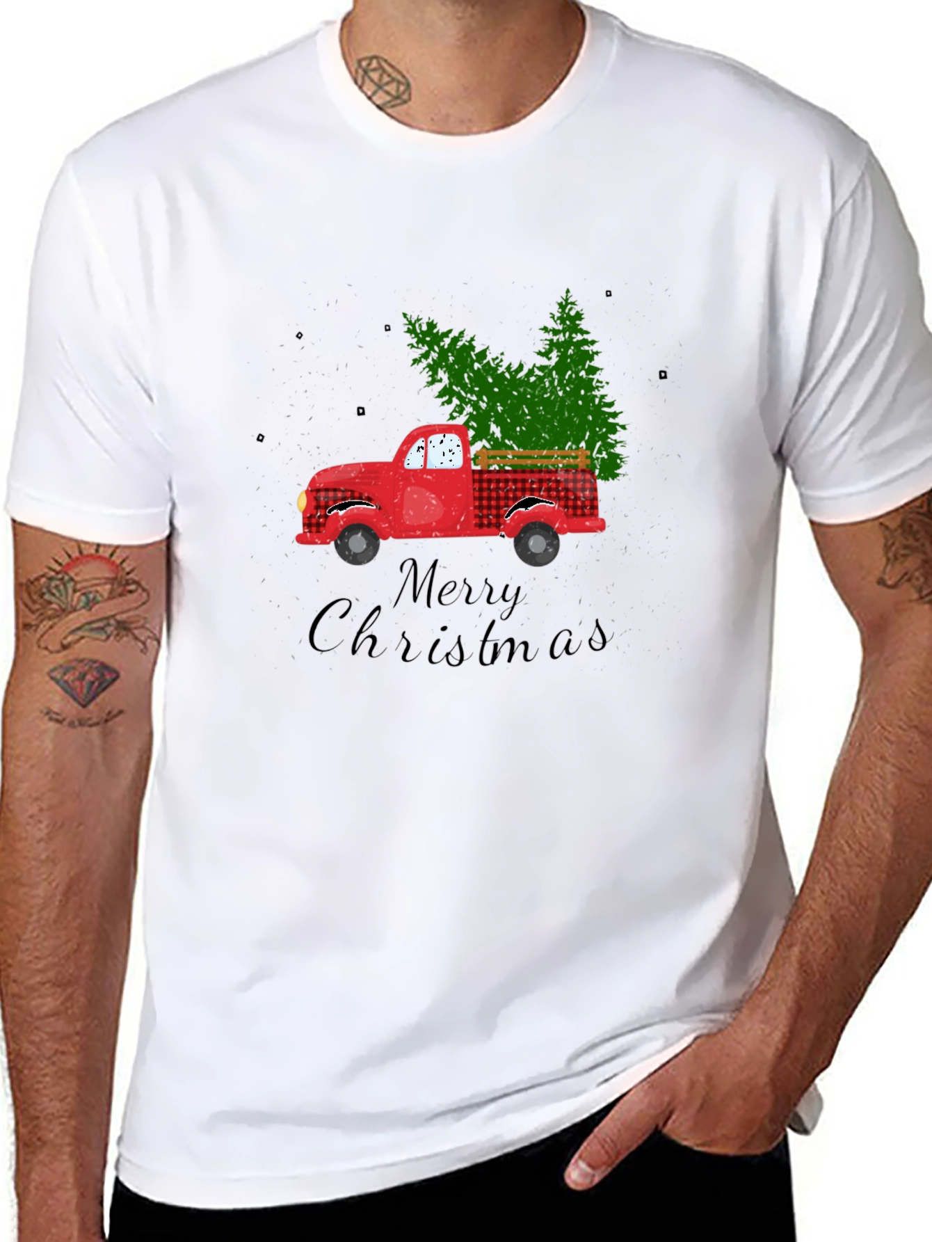 Festive Christmas Truck Graphic Tee