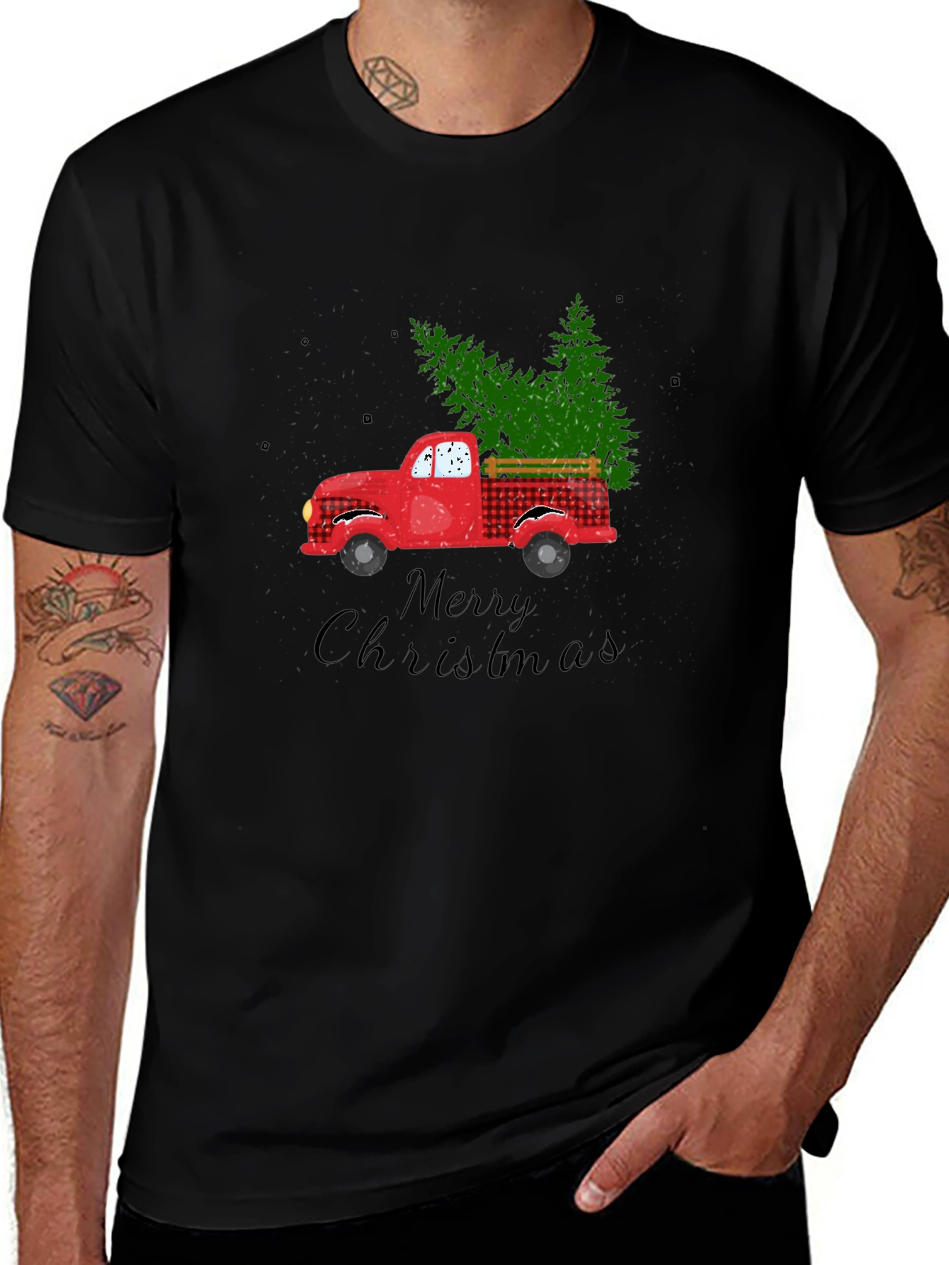 Festive Christmas Truck Graphic Tee