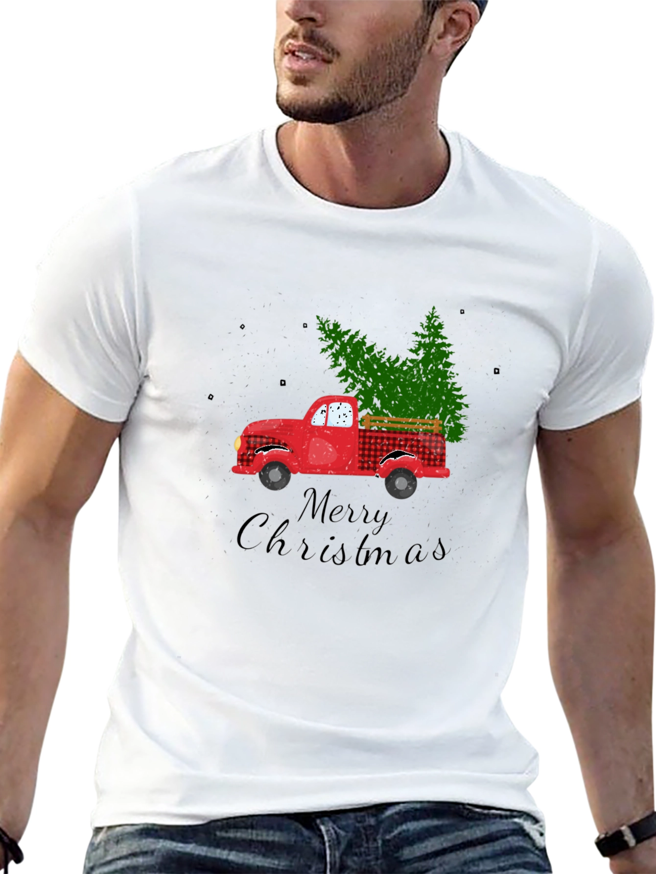 Festive Christmas Truck Graphic Tee