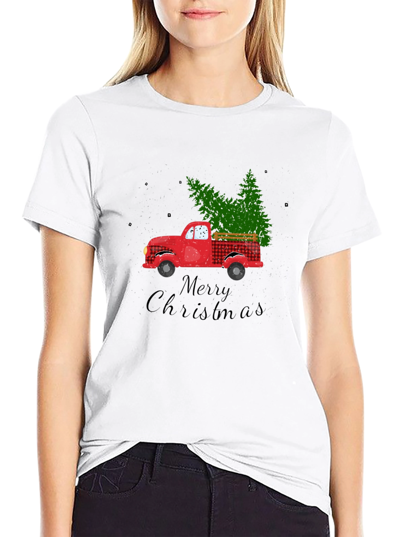 Festive Christmas Truck Graphic Tee