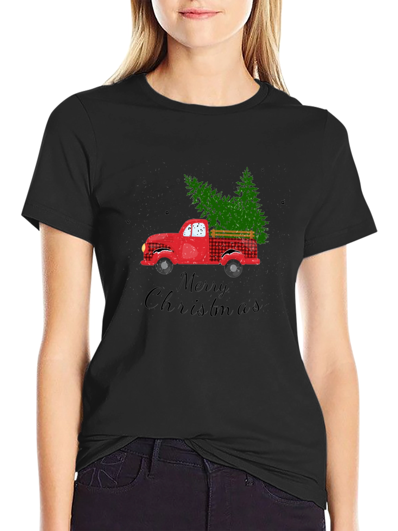 Festive Christmas Truck Graphic Tee