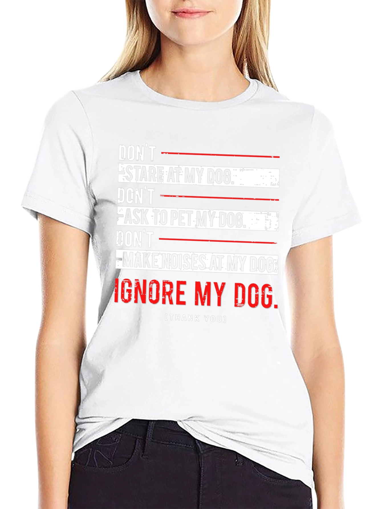 Dont Ignore My Dog Funny Graphic Tee