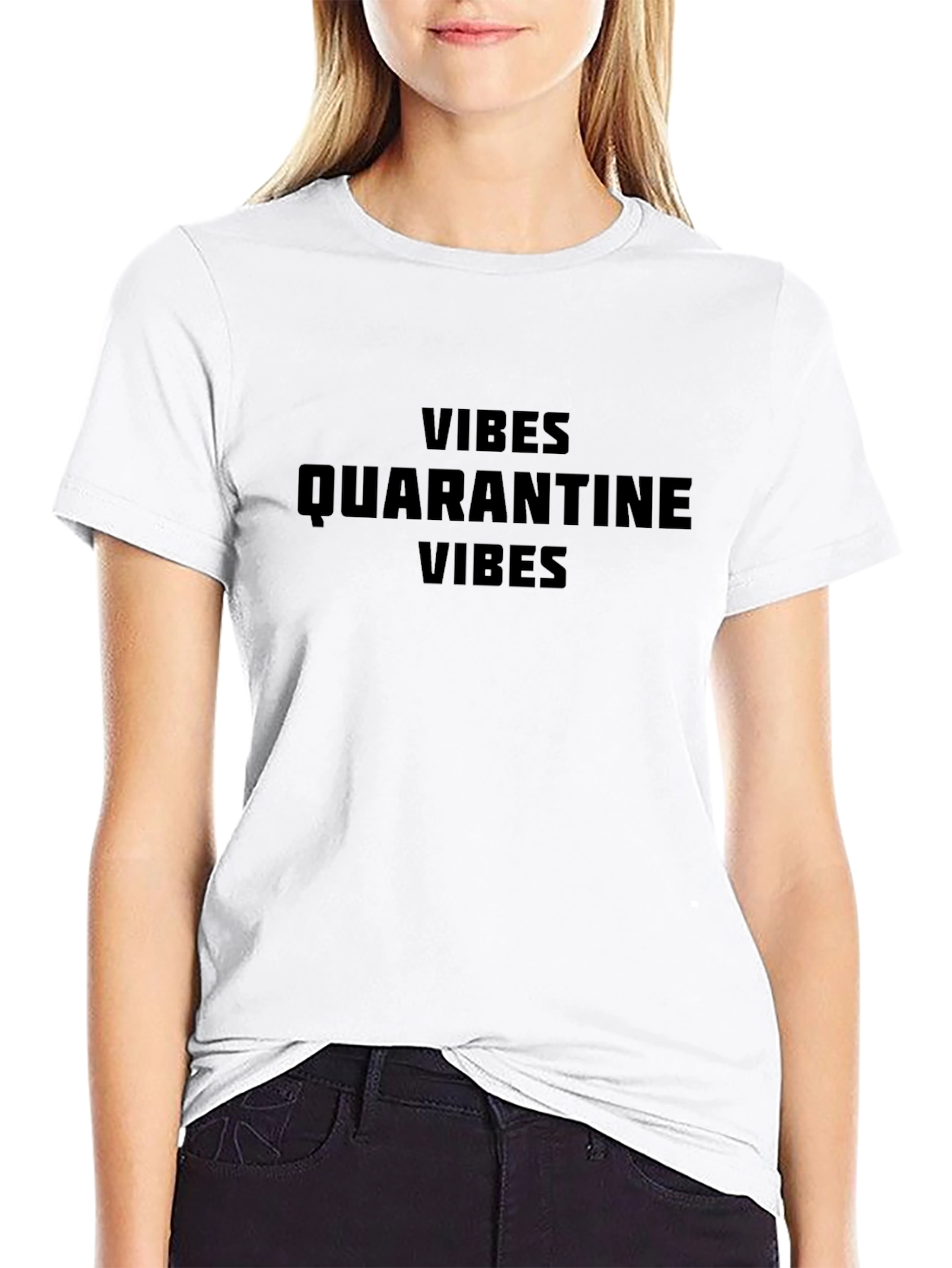 Quarantine Vibes Black T-Shirt