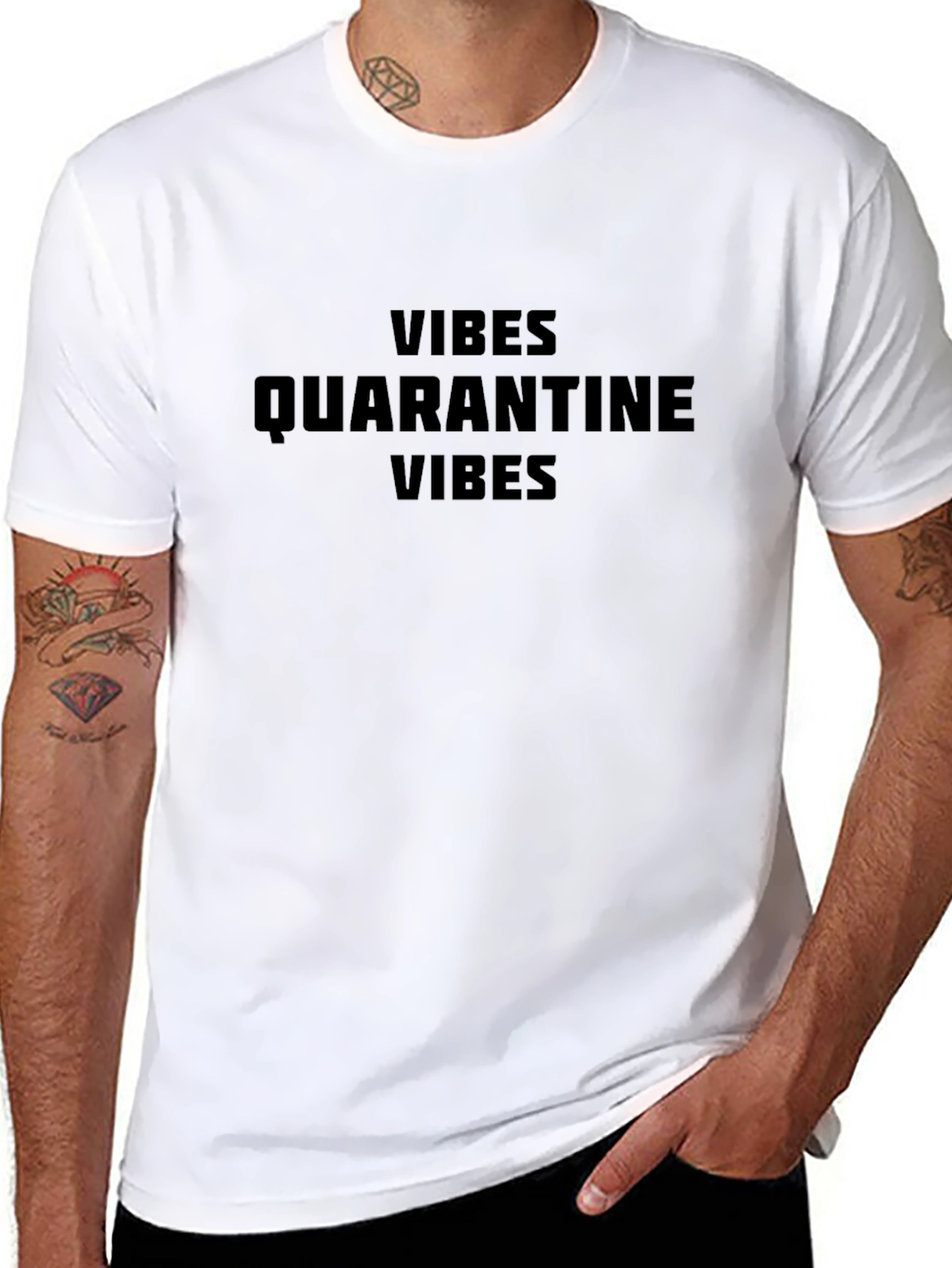 Quarantine Vibes Black T-Shirt