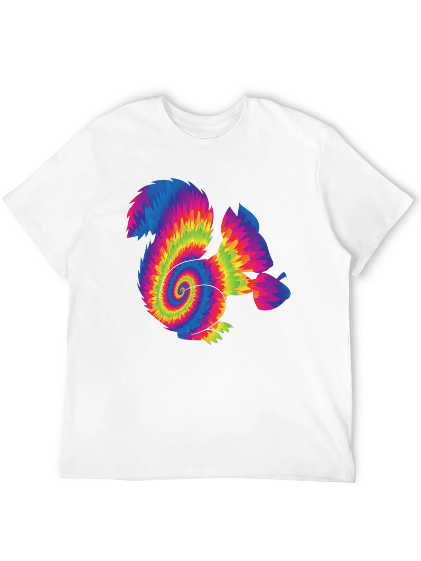 Psychedelic Tie-Dye Squirrel Graphic T-Shirt