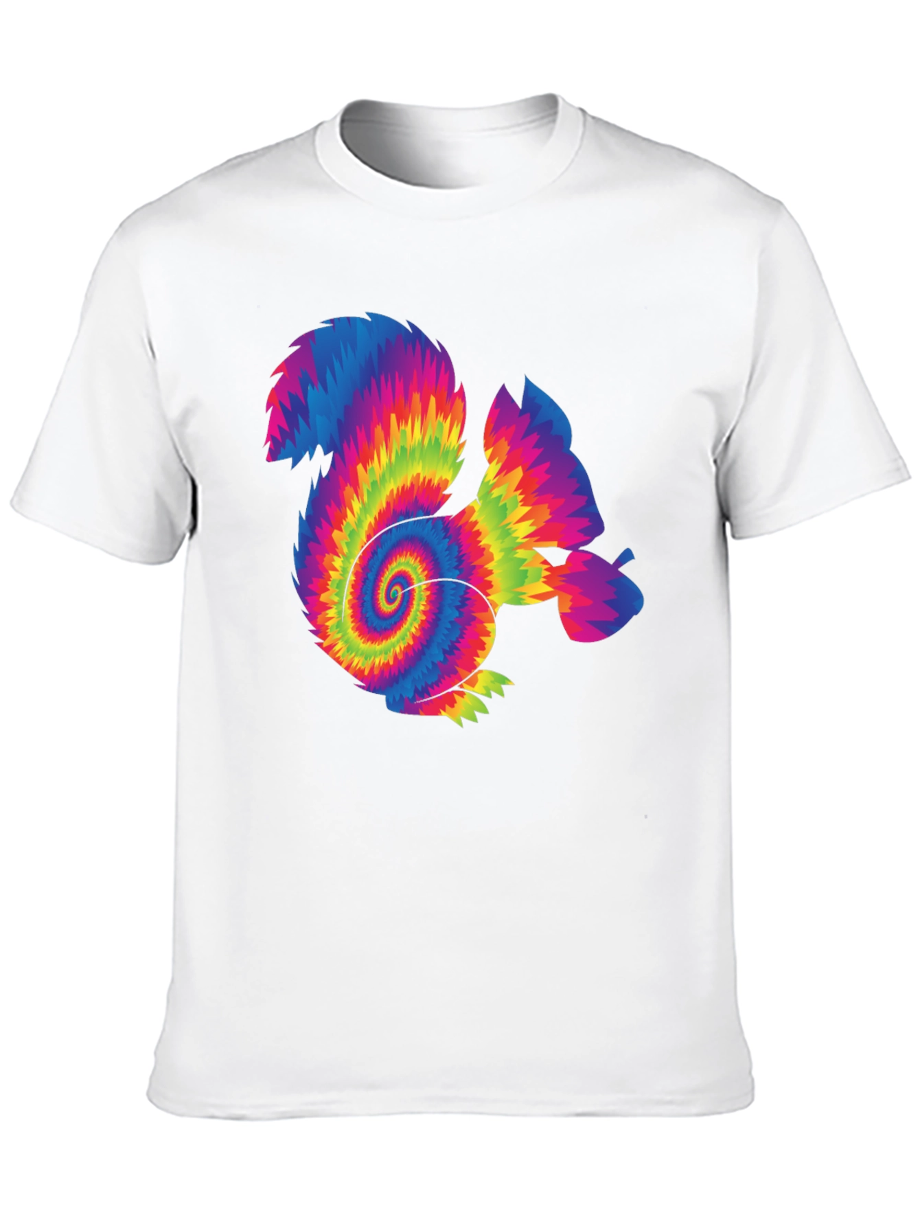 Psychedelic Tie-Dye Squirrel Graphic T-Shirt